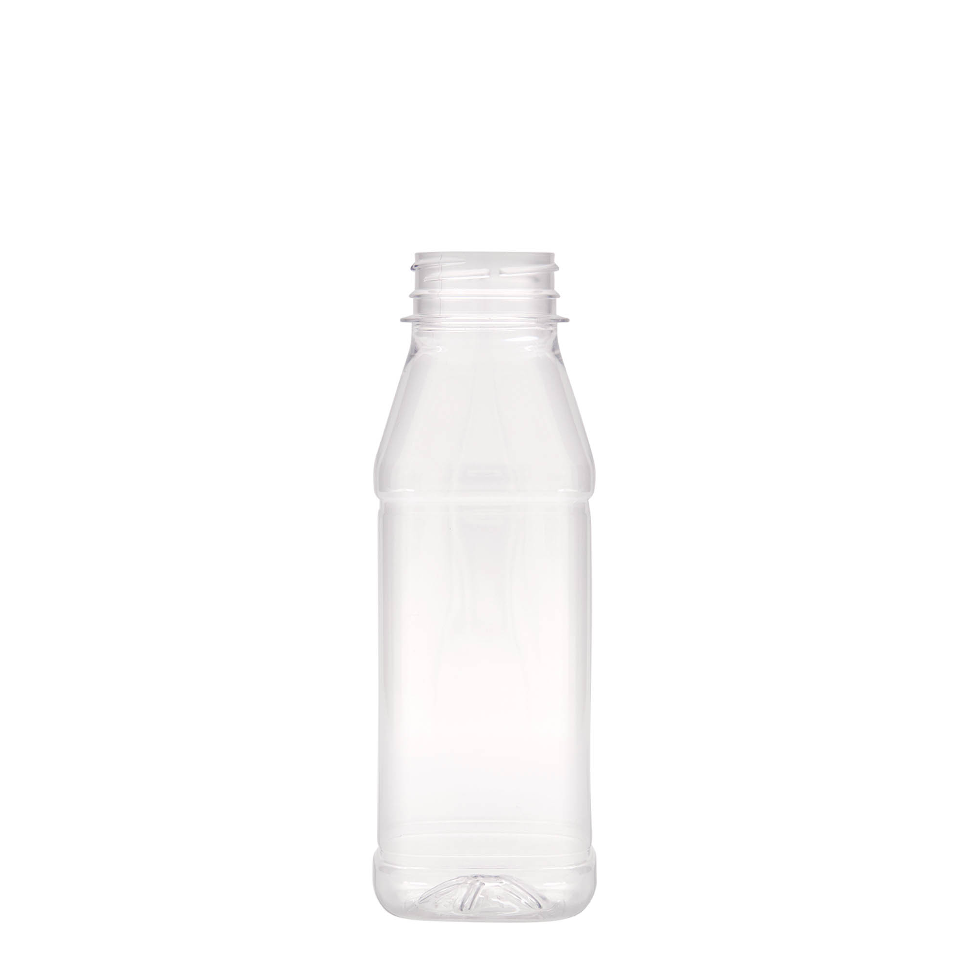 330 ml PET boca 'Milk and Juice Carré', kvadratna, plastika, grlo: 38 mm