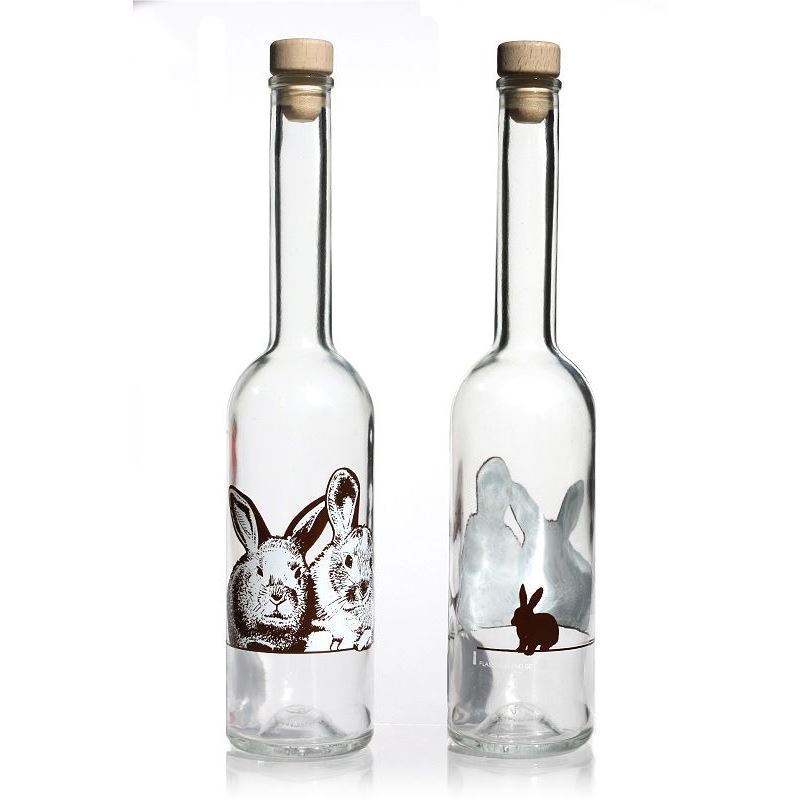 500 ml staklena boca 'Opera', motiv: zec, grlo: čep
