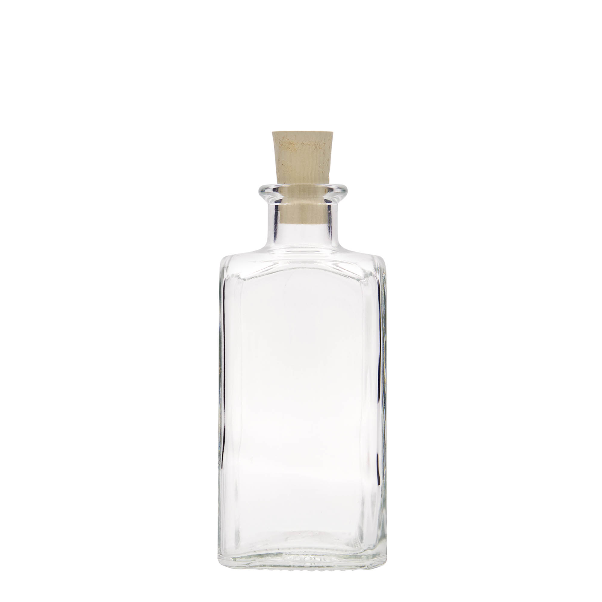 250 ml staklena boca Apotheker Carré, četvrtasta, grlo: čep