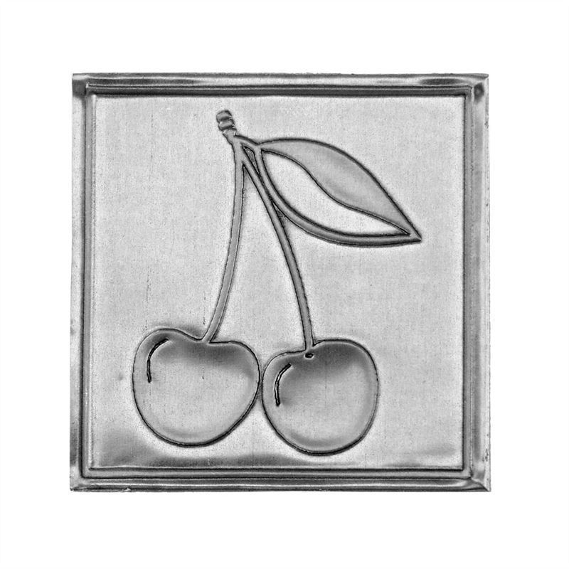 Limena etiketa 'Višnja', kvadratna, metal, srebrna Limena etiketa 'Višnja', kvadratna, metal, srebrna