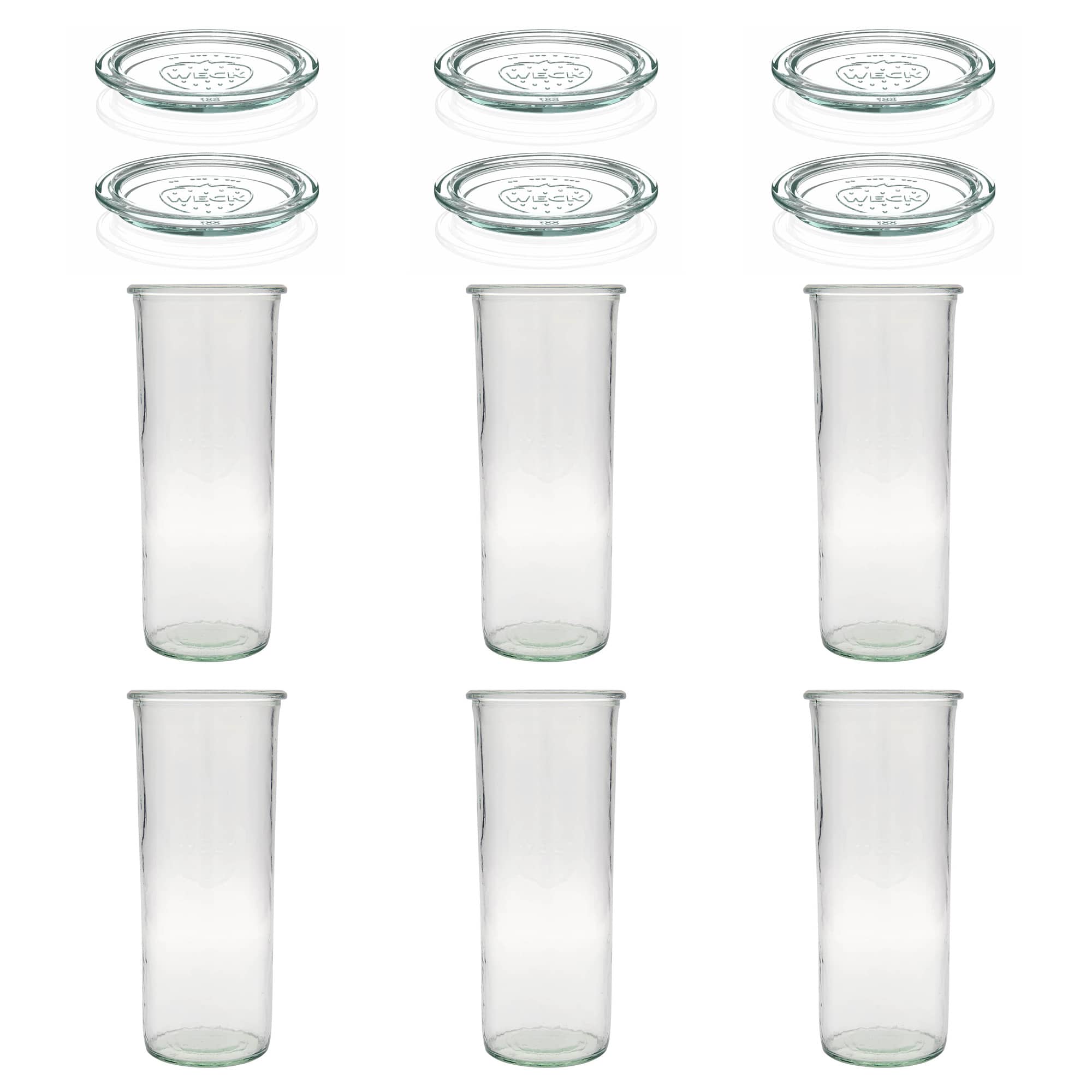 6x 1500ml WECK staklenka za preokretanje sa staklenim poklopcem RR 100