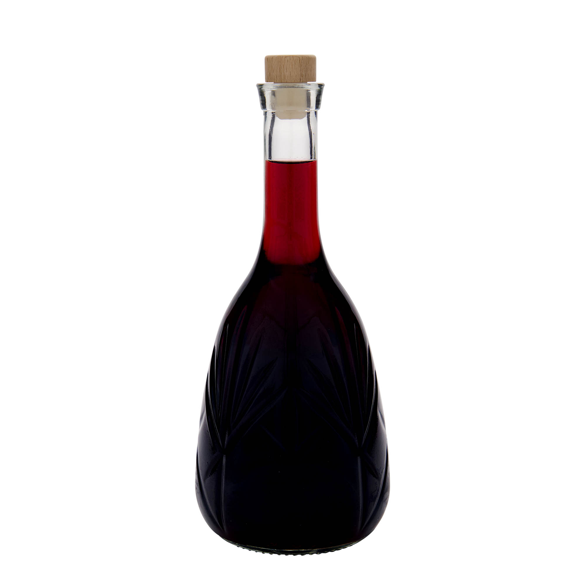 1.000 ml staklena boca 'Reliefa', otvor: čep 1.000 ml staklena boca 'Reliefa', otvor: čep