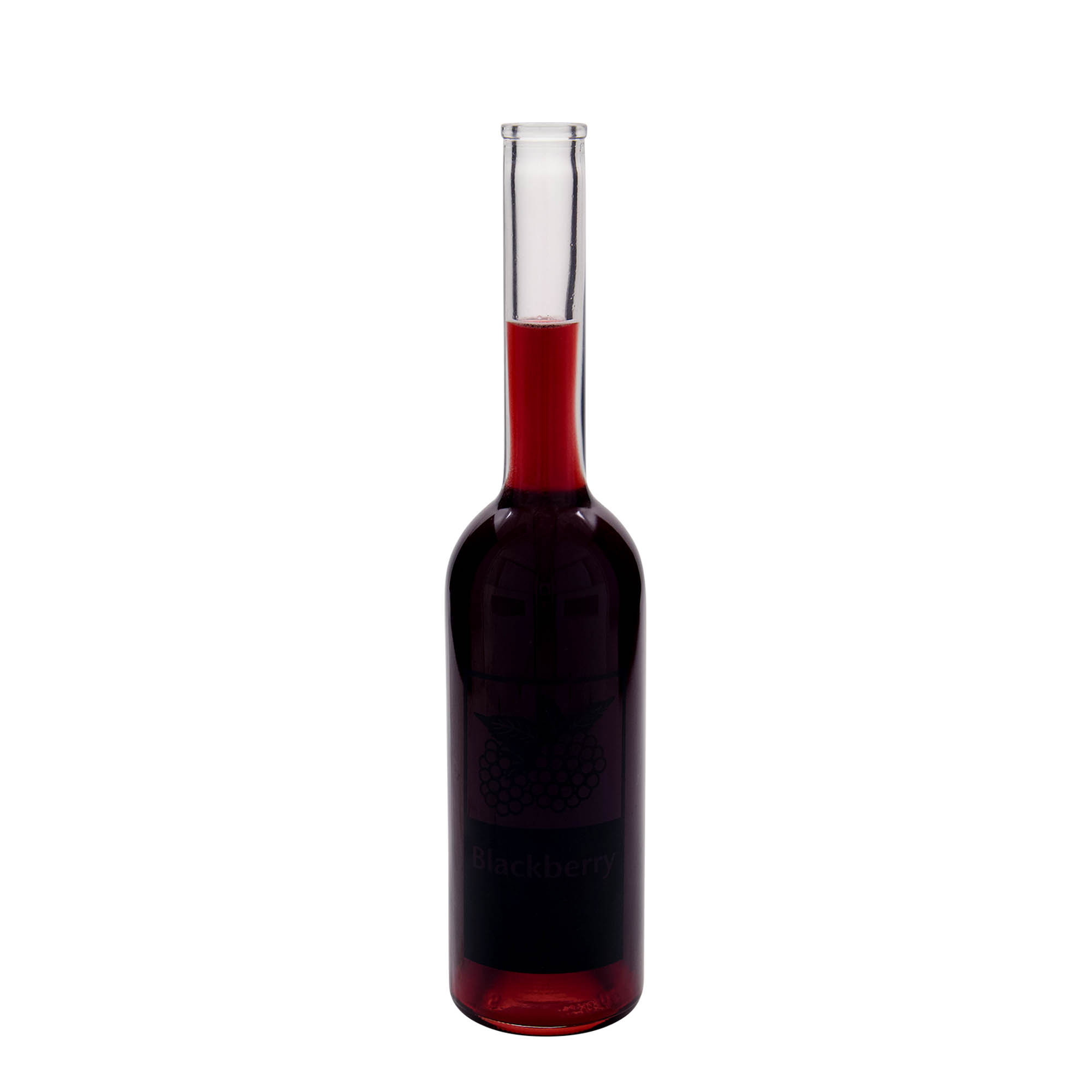 Staklena flaša 500 ml 'Opera', motiv: Blackberry, otvor: Pluto