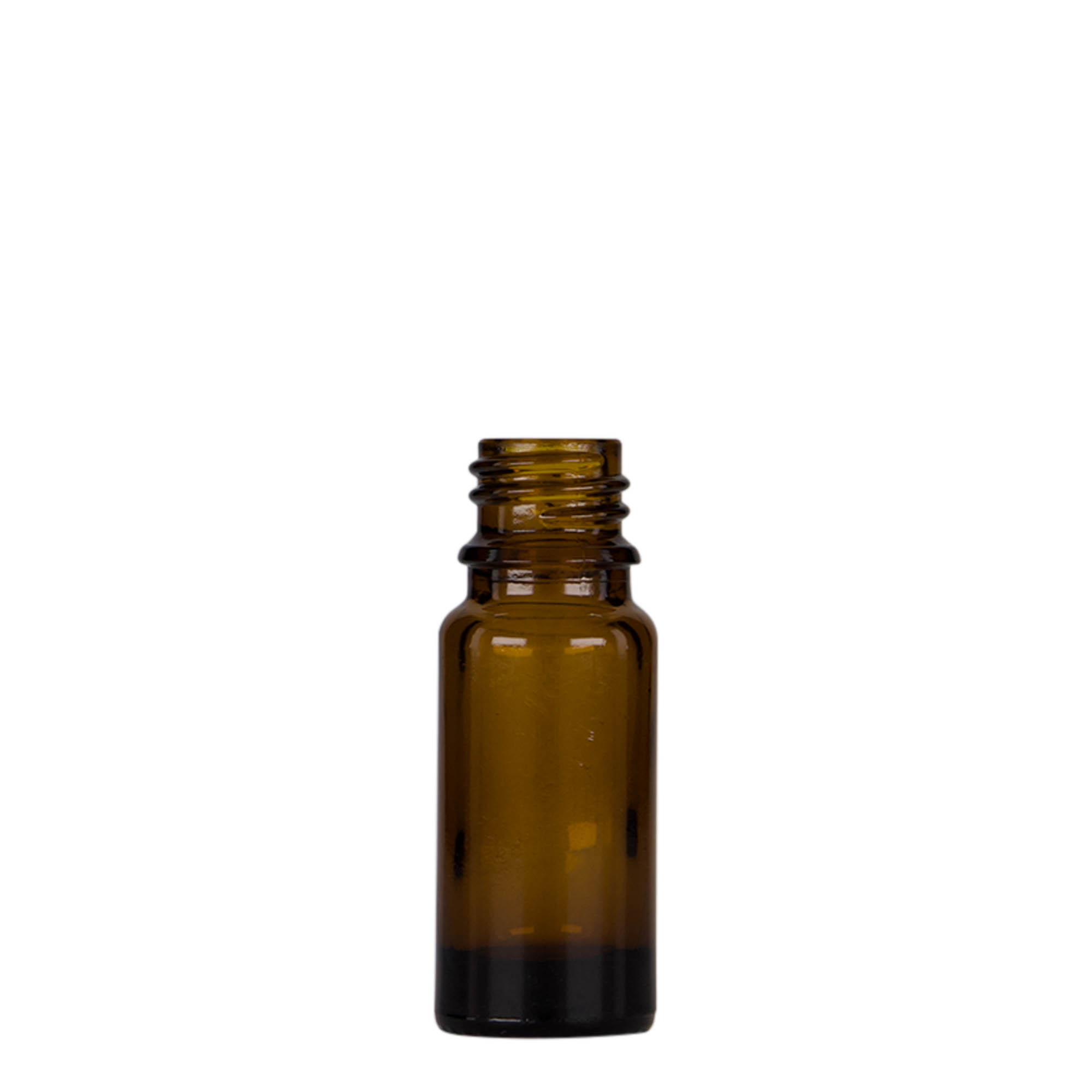 Medicinska flaša sa pipetom 10 ml, staklo, smeđe-crna, otvor: DIN 18