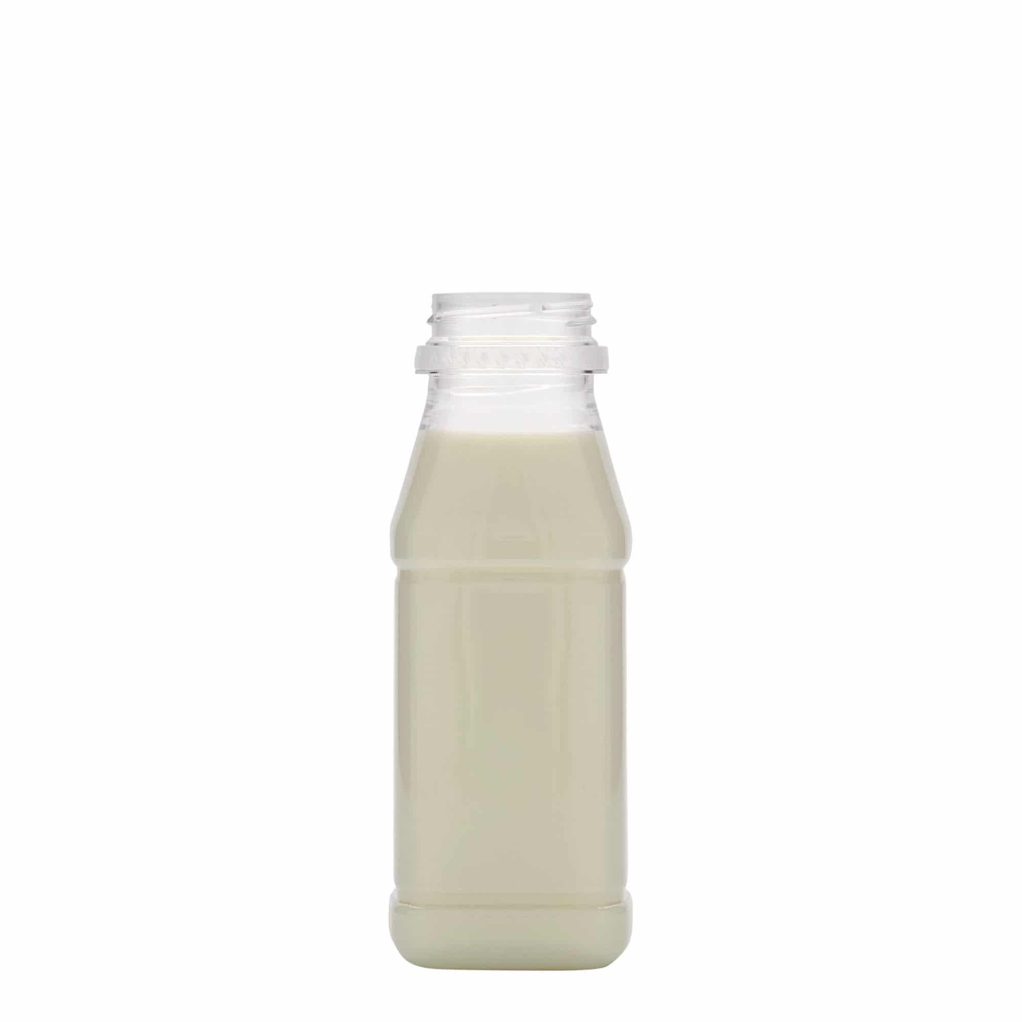 PET flaša 250 ml 'Milk and Juice Carré', kvadratna, plastika, otvor: 38 mm