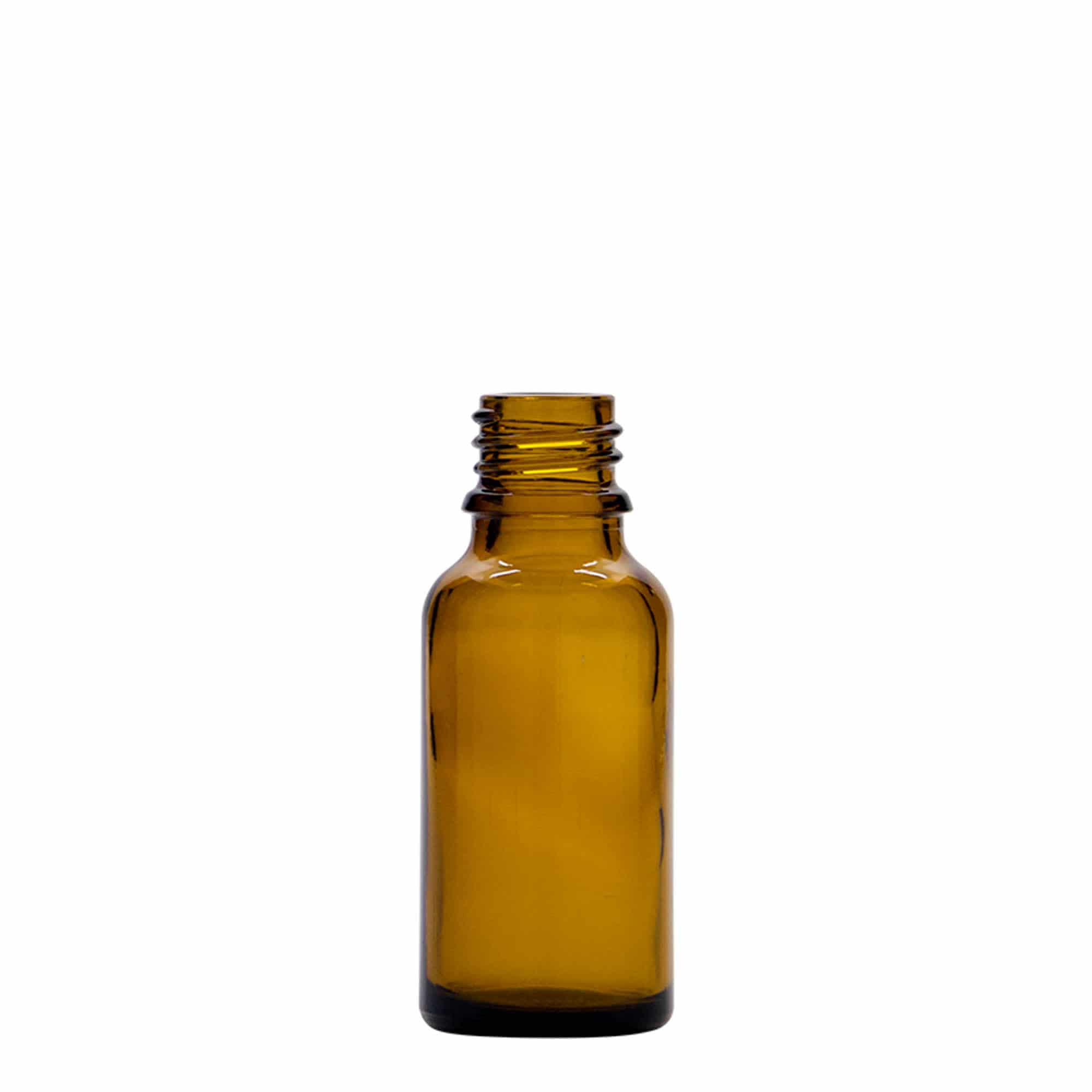 20 ml bočica s pipetom za medicinu, staklena, smeđa, grlo: DIN 18