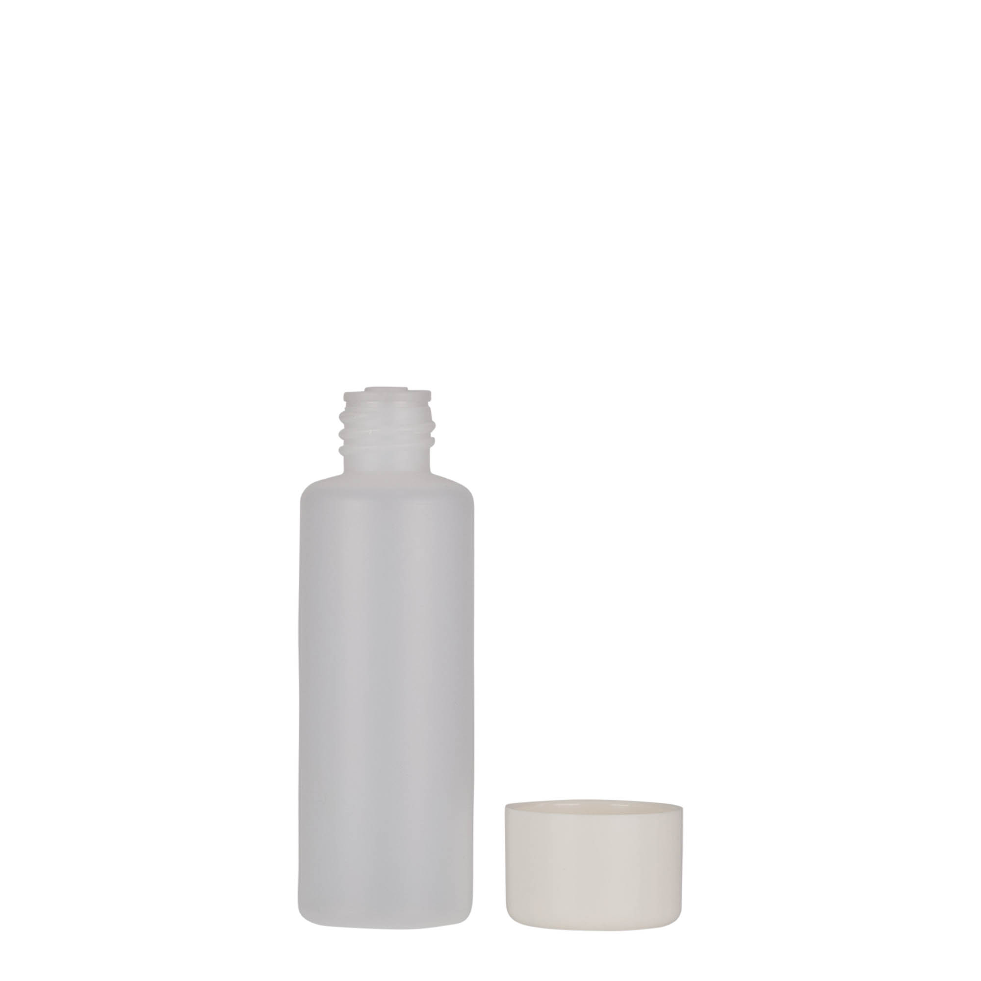 50 ml okrugla boca, PE-plastika, prirodna, otvor: navojni zatvarač