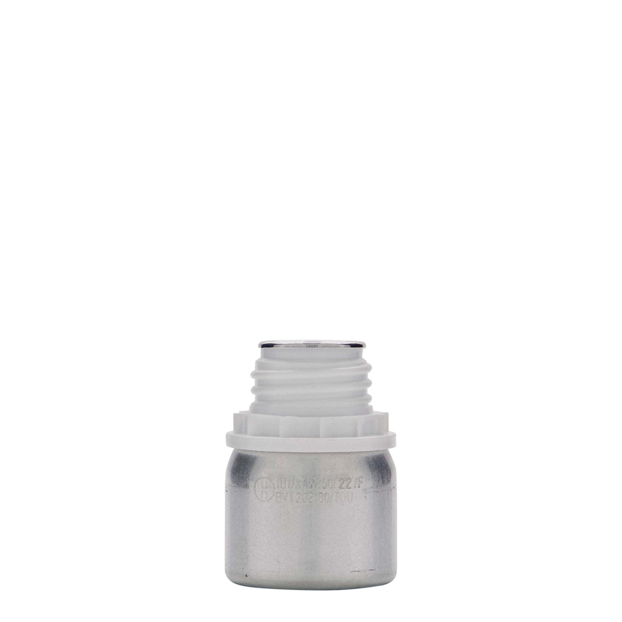 50 ml aluminijska boca, metal, srebrna, grlo: DIN 32