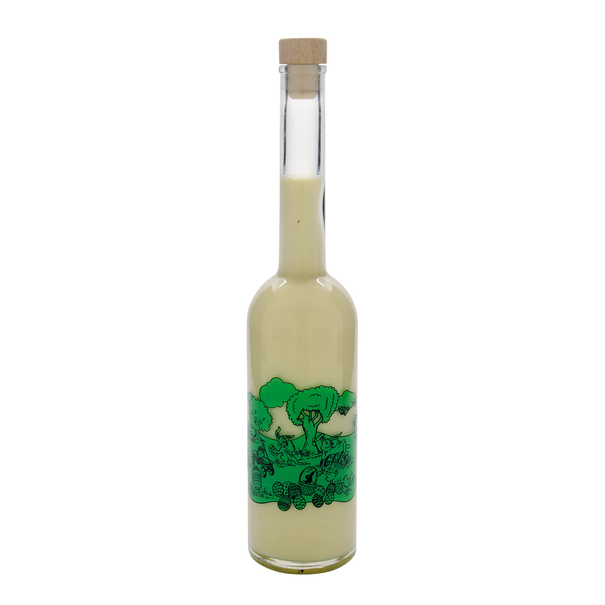 500 ml staklena boca 'Opera', motiv: Sretan Uskrs, grlo: plutа