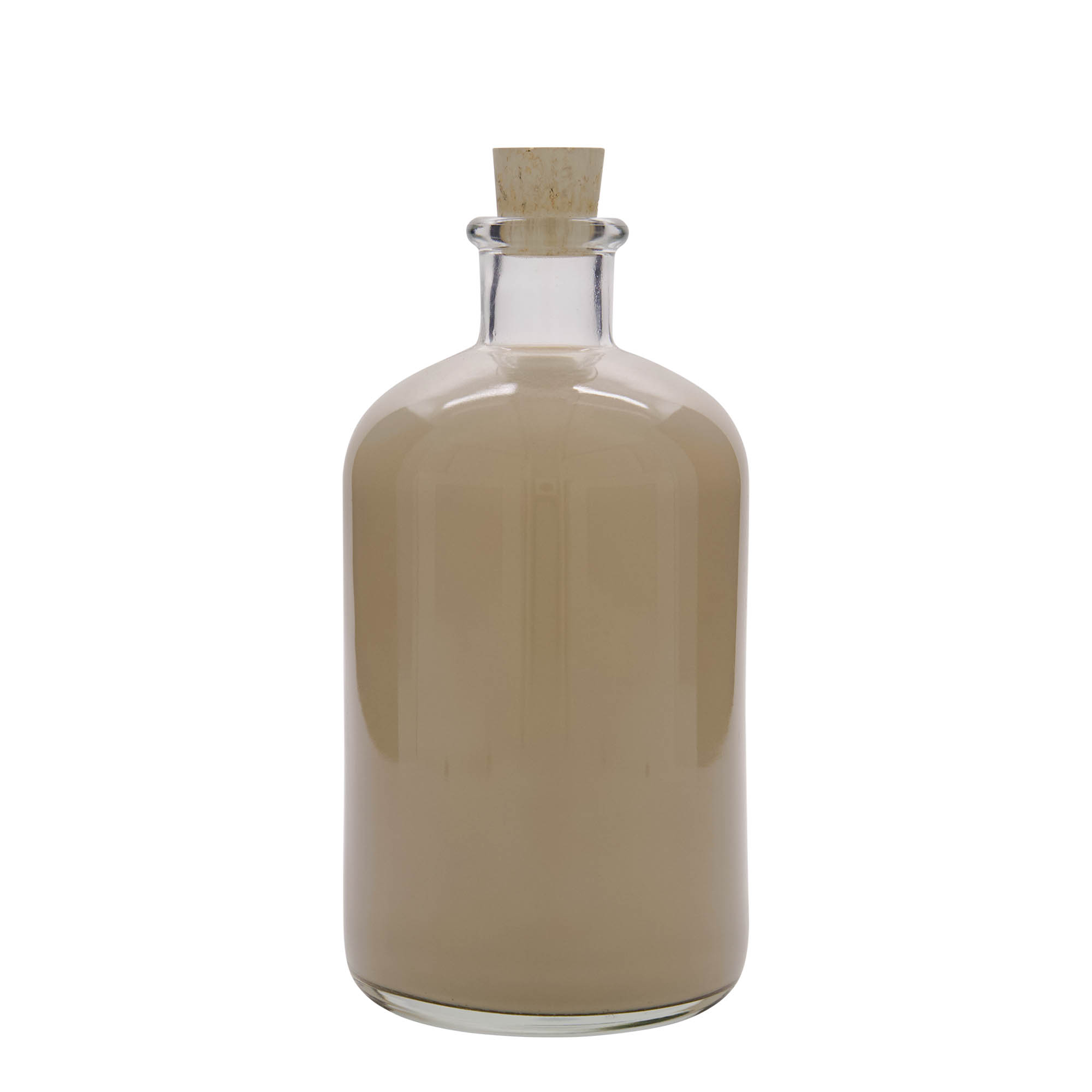 1.000 ml staklena boca apotekarska, otvor: čep