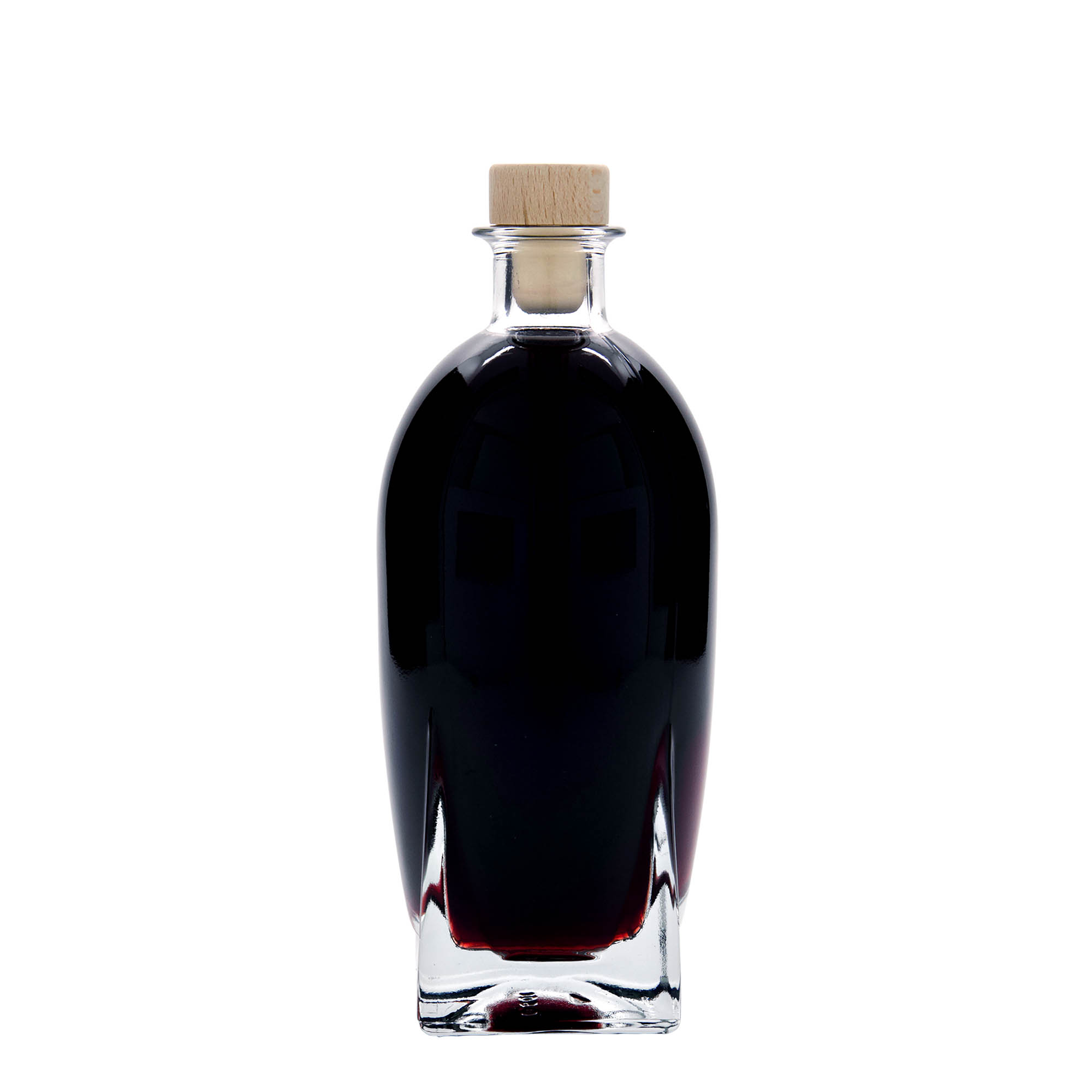 500 ml staklena boca 'Zino', kvadratna, grlo: plutani čep