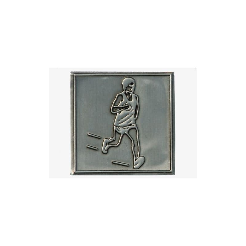 Limena etiketa 'Jogger', kvadratna, metal, srebrna