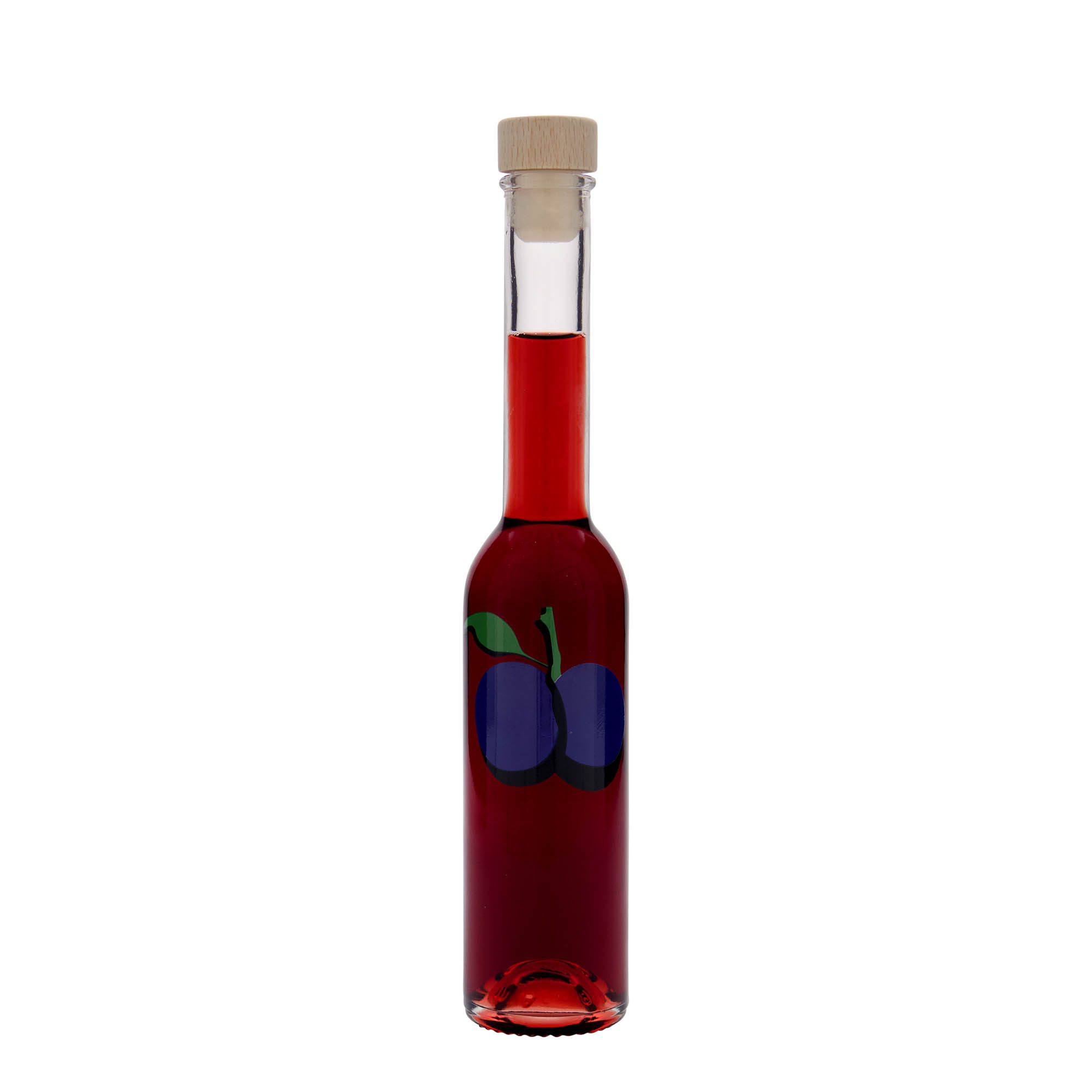 200 ml staklena boca 'Opera', motiv: šljiva, grlo: plut 200 ml staklena boca 'Opera', motiv: šljiva, grlo: plut