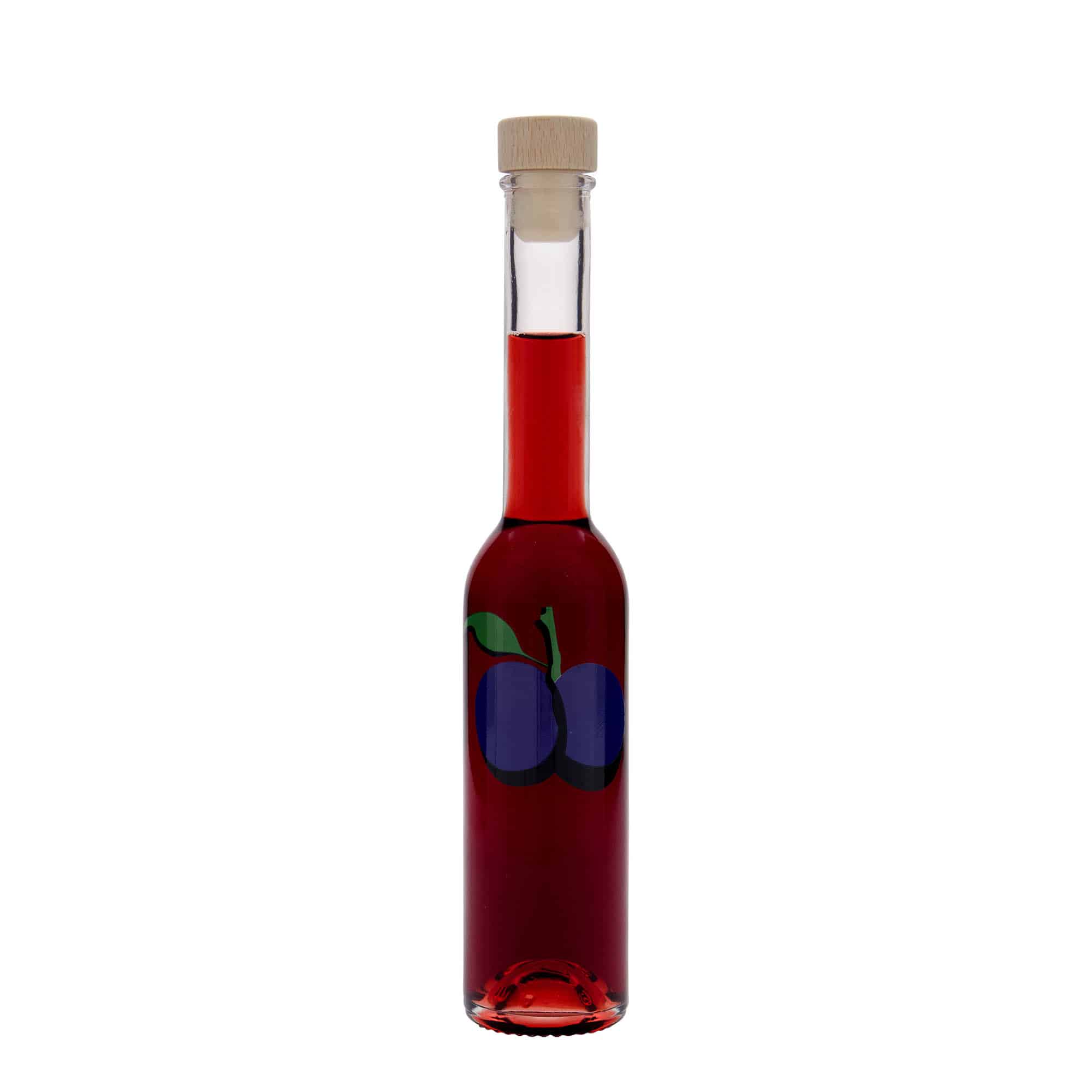 200 ml staklena boca „Opera“, motiv: šljiva, grlo: plut