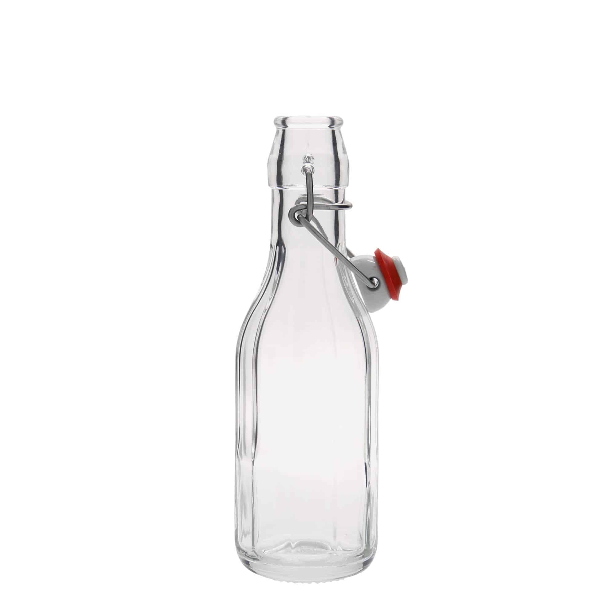Staklena flaša 250 ml 'Bravo', desetougla, otvor: Zatvarač sa žicom Staklena flaša 250 ml 'Bravo', desetougla, otvor: Zatvarač sa žicom