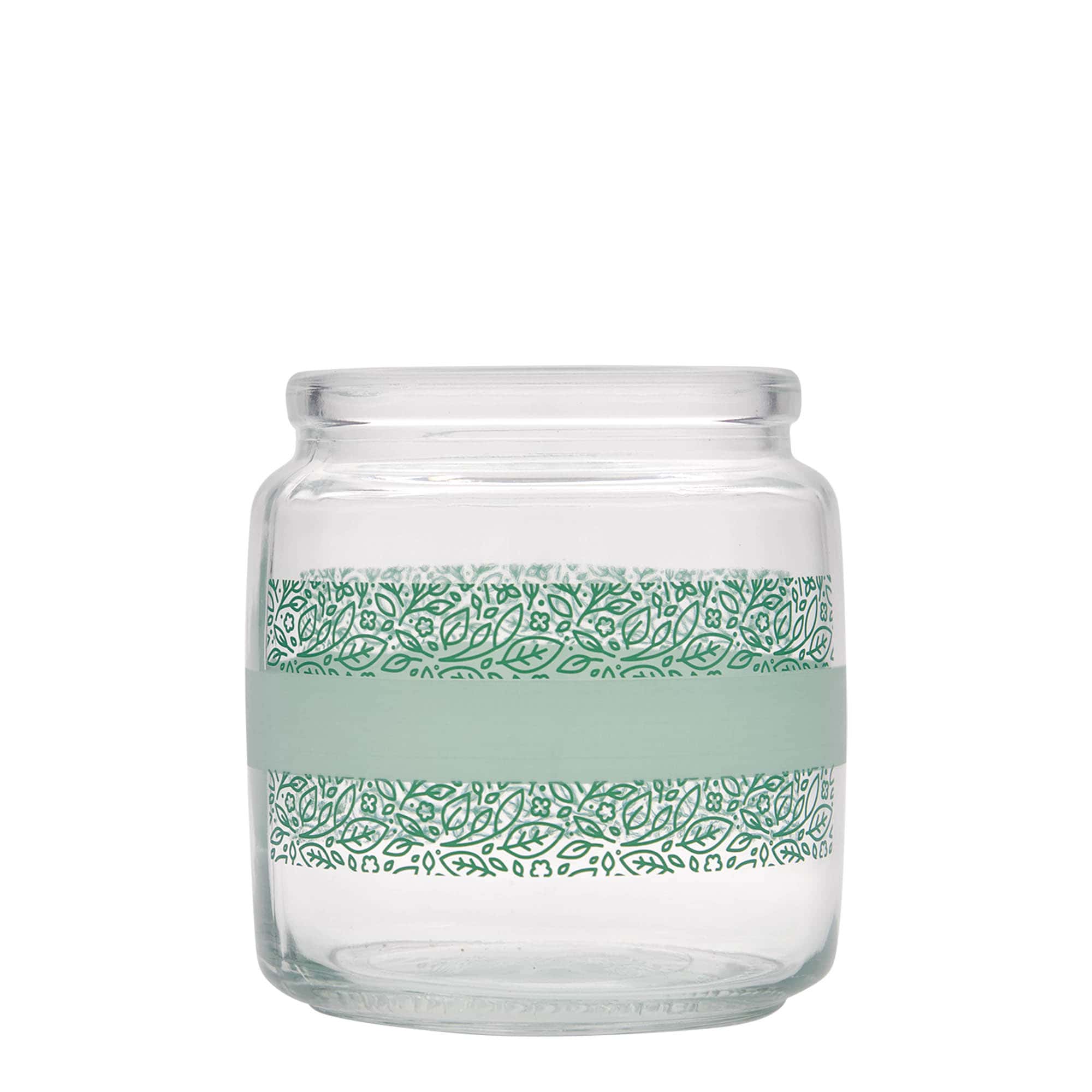 750 ml staklena boca sa čepom „Giara“, motiv: Naturalmente verde, otvor: čep