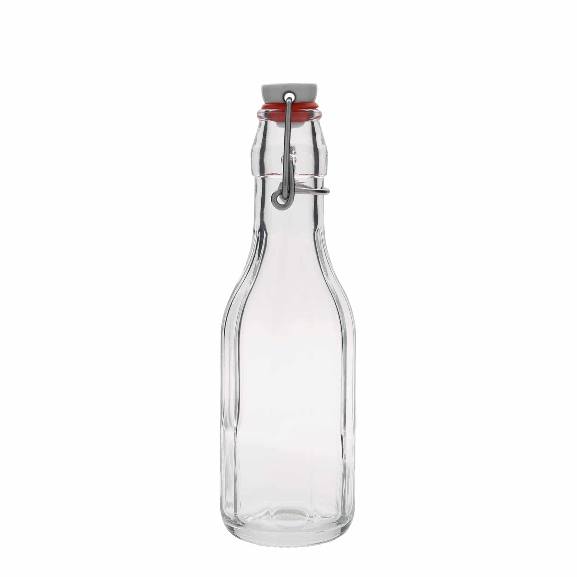 250 ml staklena boca „Bravo“, desetostrana, grlo: kopča za zatvaranje