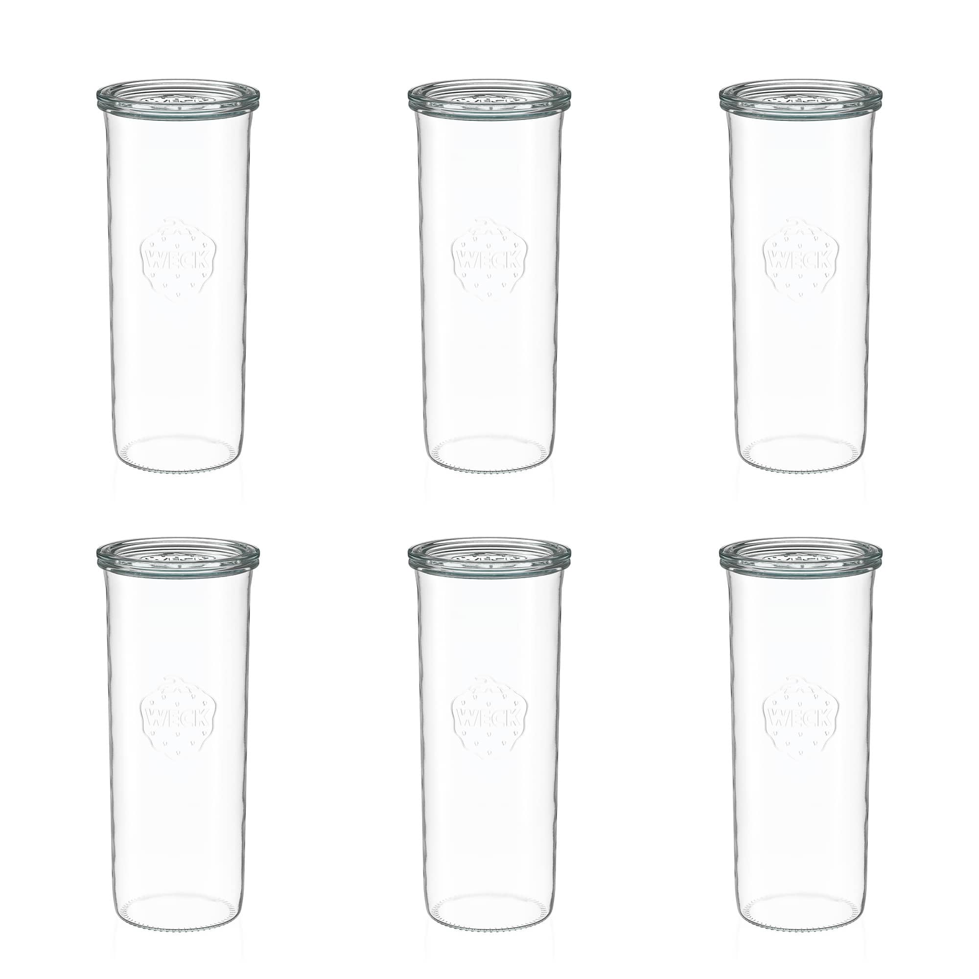 6x 1500ml WECK staklenka za preokretanje sa staklenim poklopcem RR 100