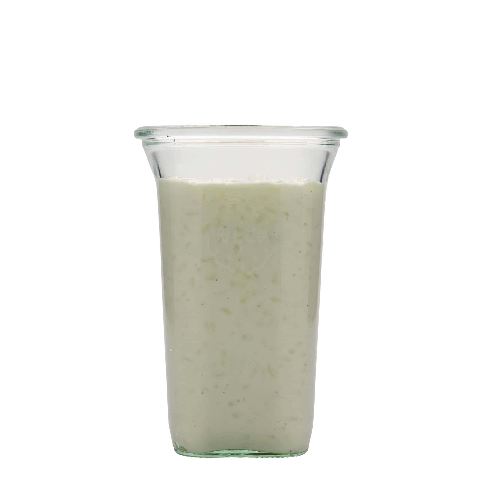 WECK kvadratna staklenka 795 ml, kvadratna, otvor: Okrugli rub