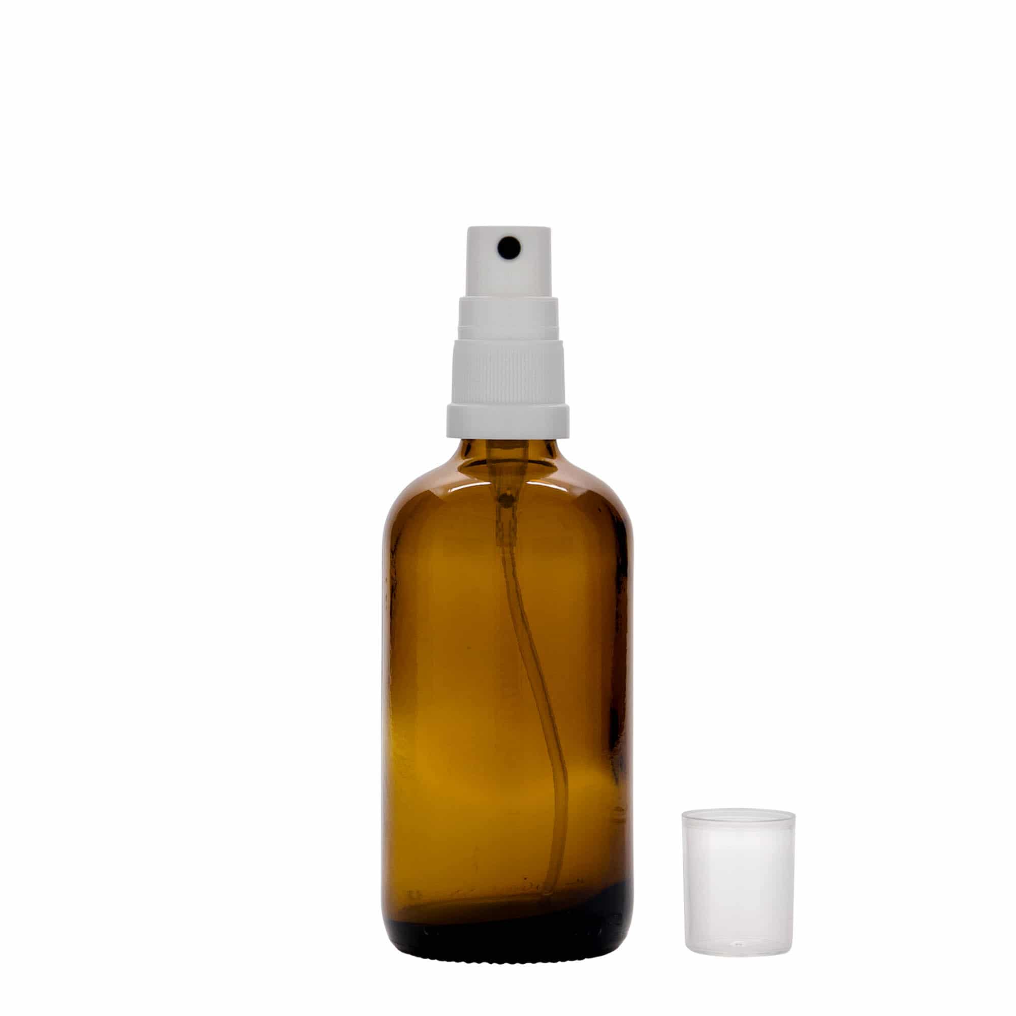 100 ml bočica za prskanje, medicinska, staklena, smeđa, grlo: DIN 18 100 ml bočica za prskanje, medicinska, staklena, smeđa, grlo: DIN 18