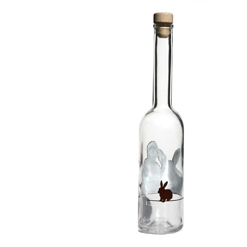 500 ml staklena boca „Opera“, motiv: zec, grlo: čep