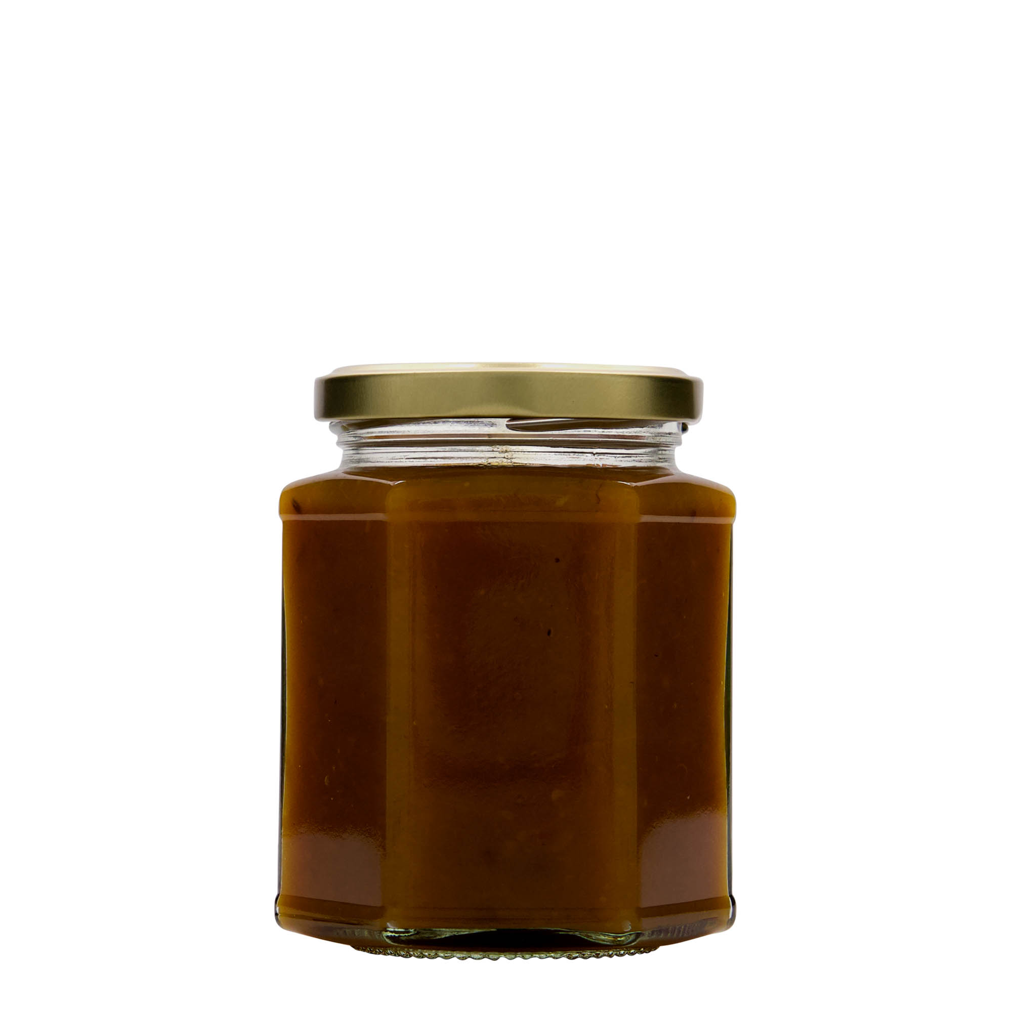 324 ml šestougaona staklena tegla, otvor: Twist-Off (TO 66)