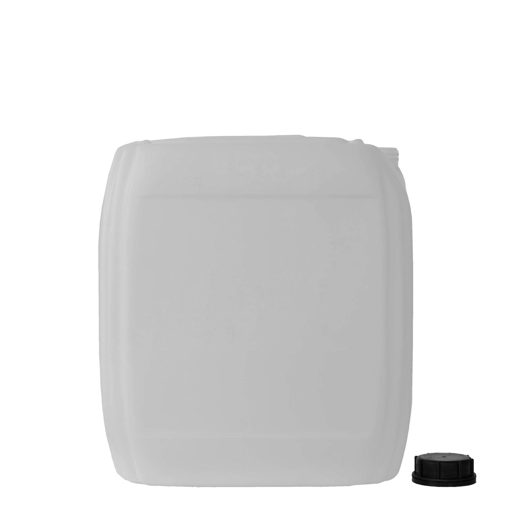 30 l kanister, pravougaoni, HDPE plastika, prirodni, otvor: ND 60
