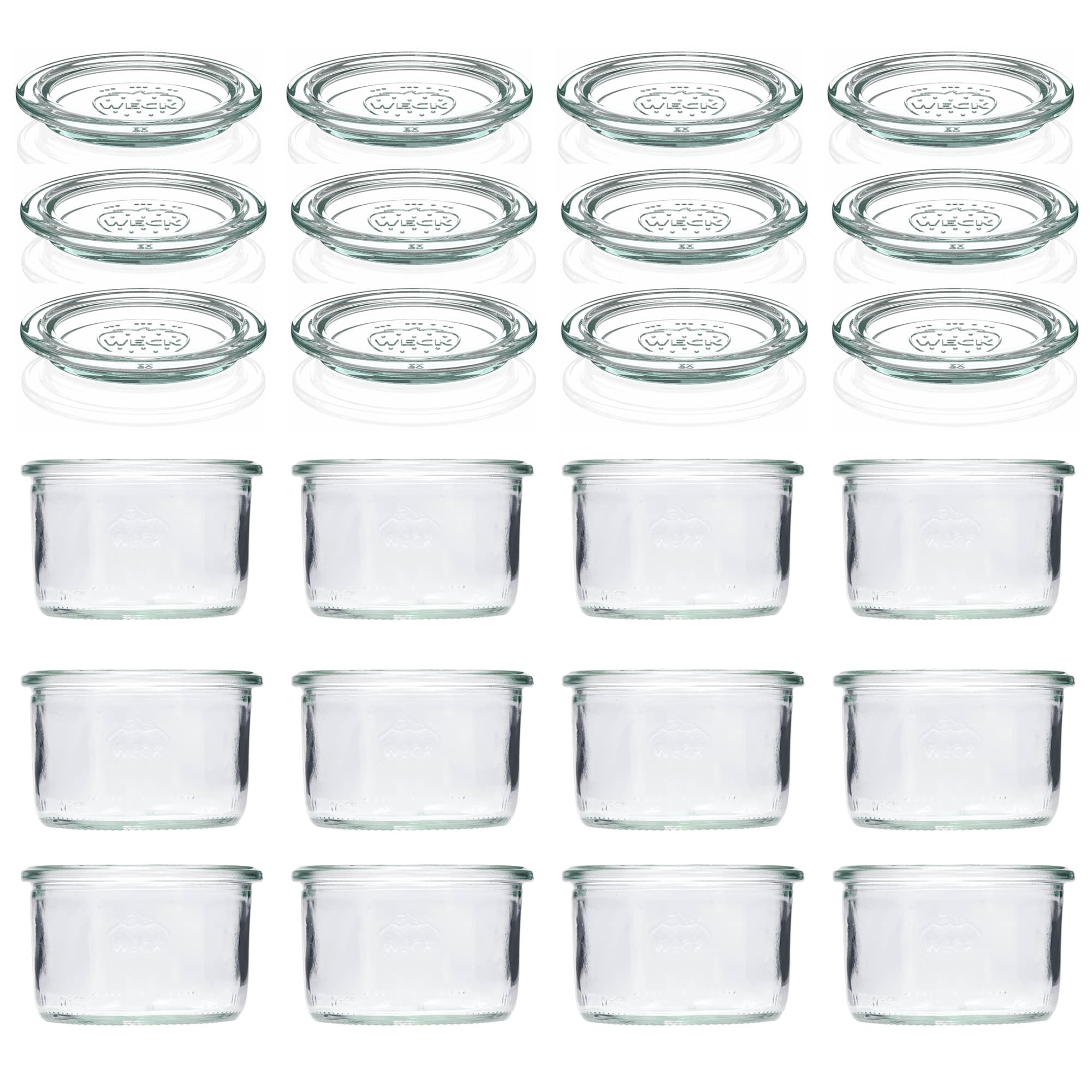 12x 200 ml WECK staklenka za preokretanje sa staklenim poklopcem RR 80