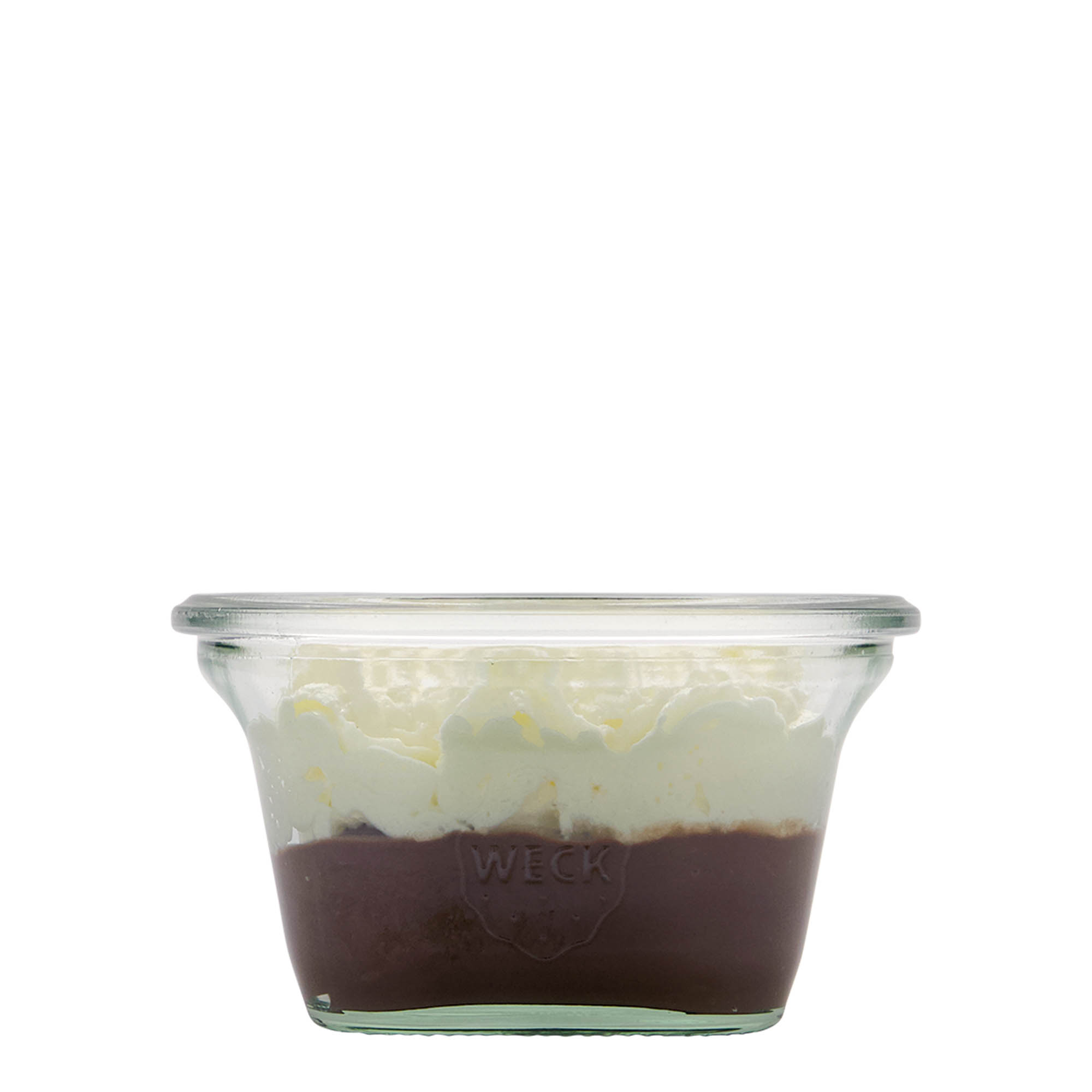 290 ml WECK Quadro staklena tegla, kvadratna, otvor: okrugli rub