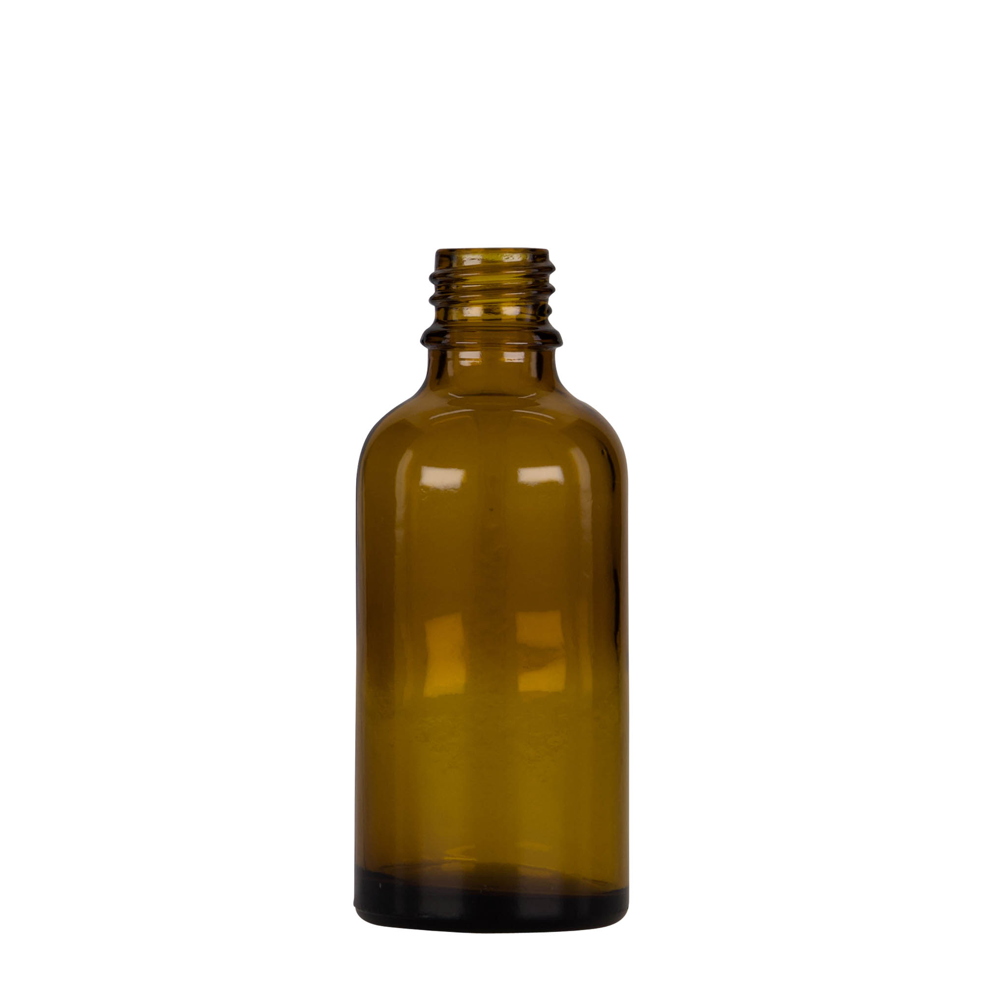 Medicinska flaša sa pipetom 50 ml, staklo, smeđe-crna, otvor: DIN 18