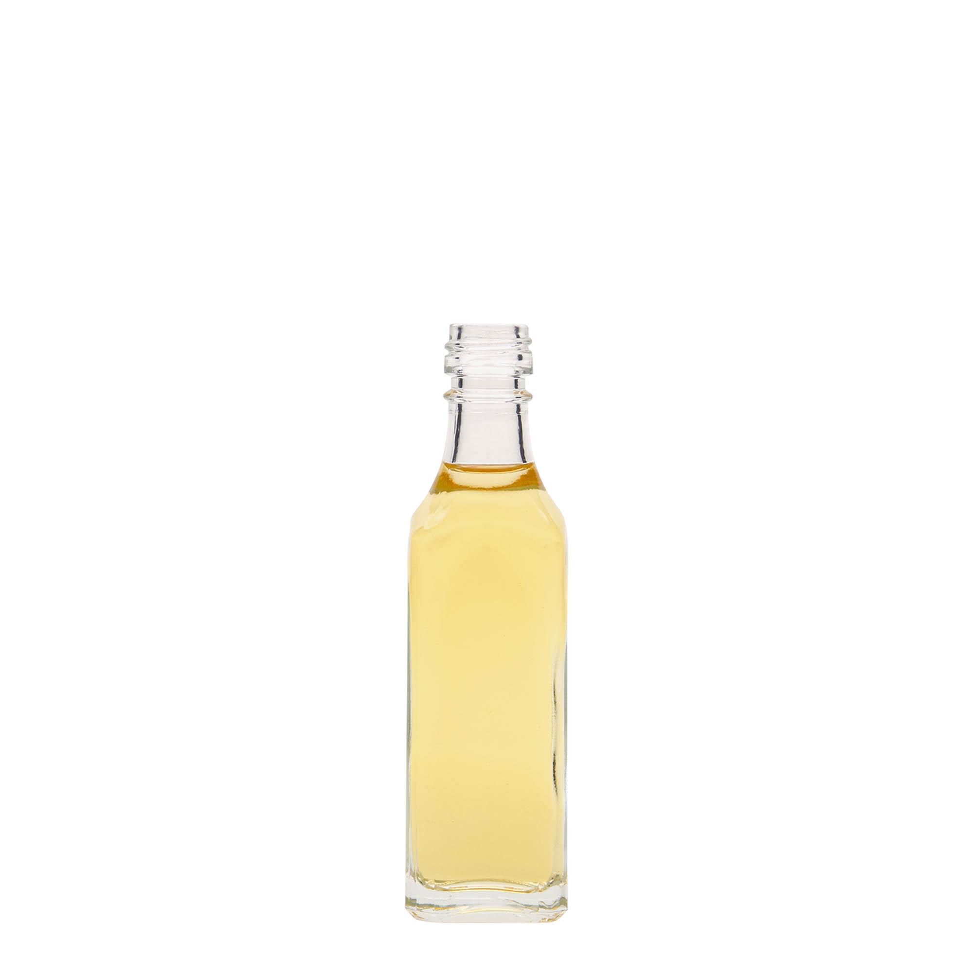 50 ml staklena boca 'Siena', četvrtasta, otvor: PP 18
