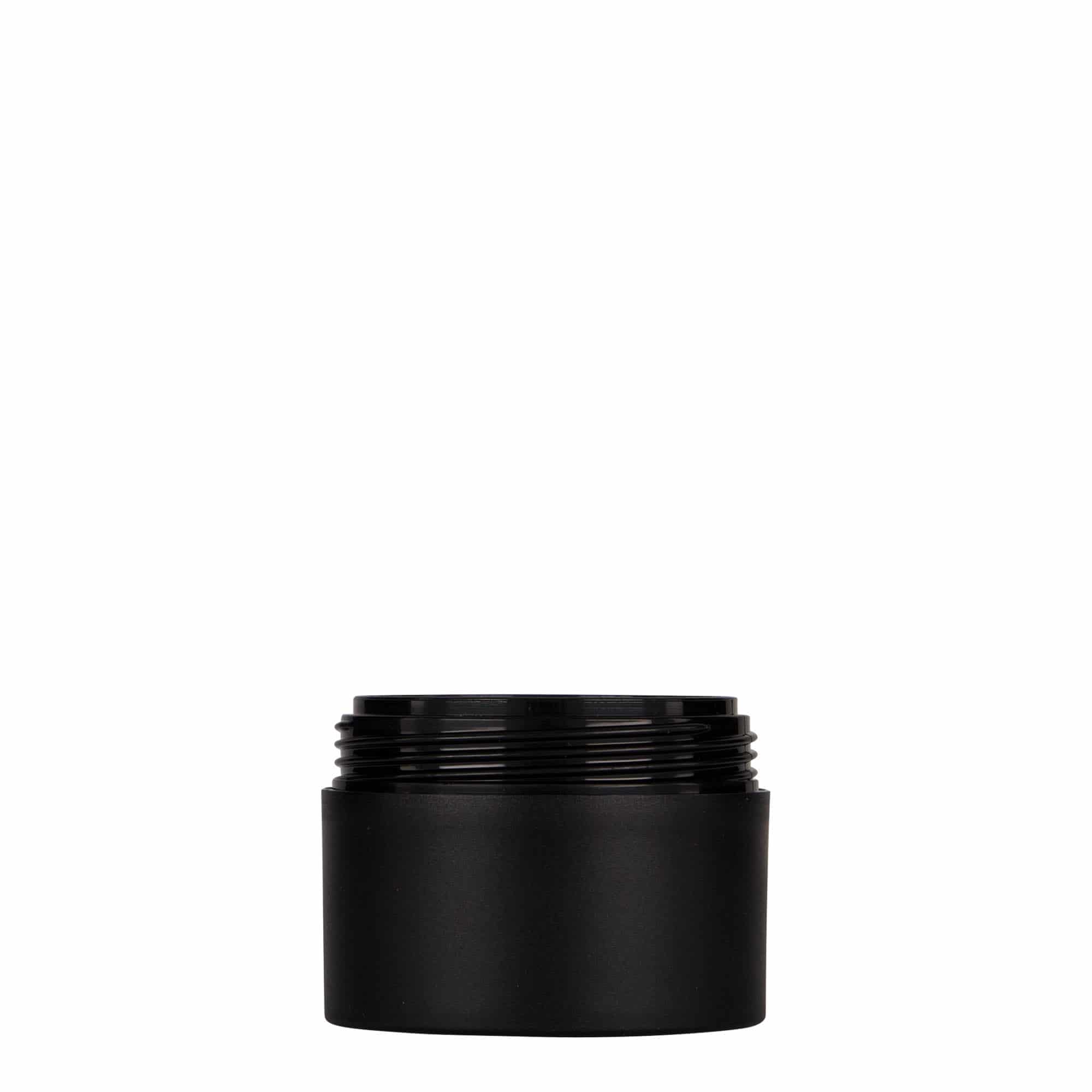 Plastična posuda 50 ml 'Antonella', PP, crna, otvor: Navojni zatvarač Plastična posuda 50 ml 'Antonella', PP, crna, otvor: Navojni zatvarač
