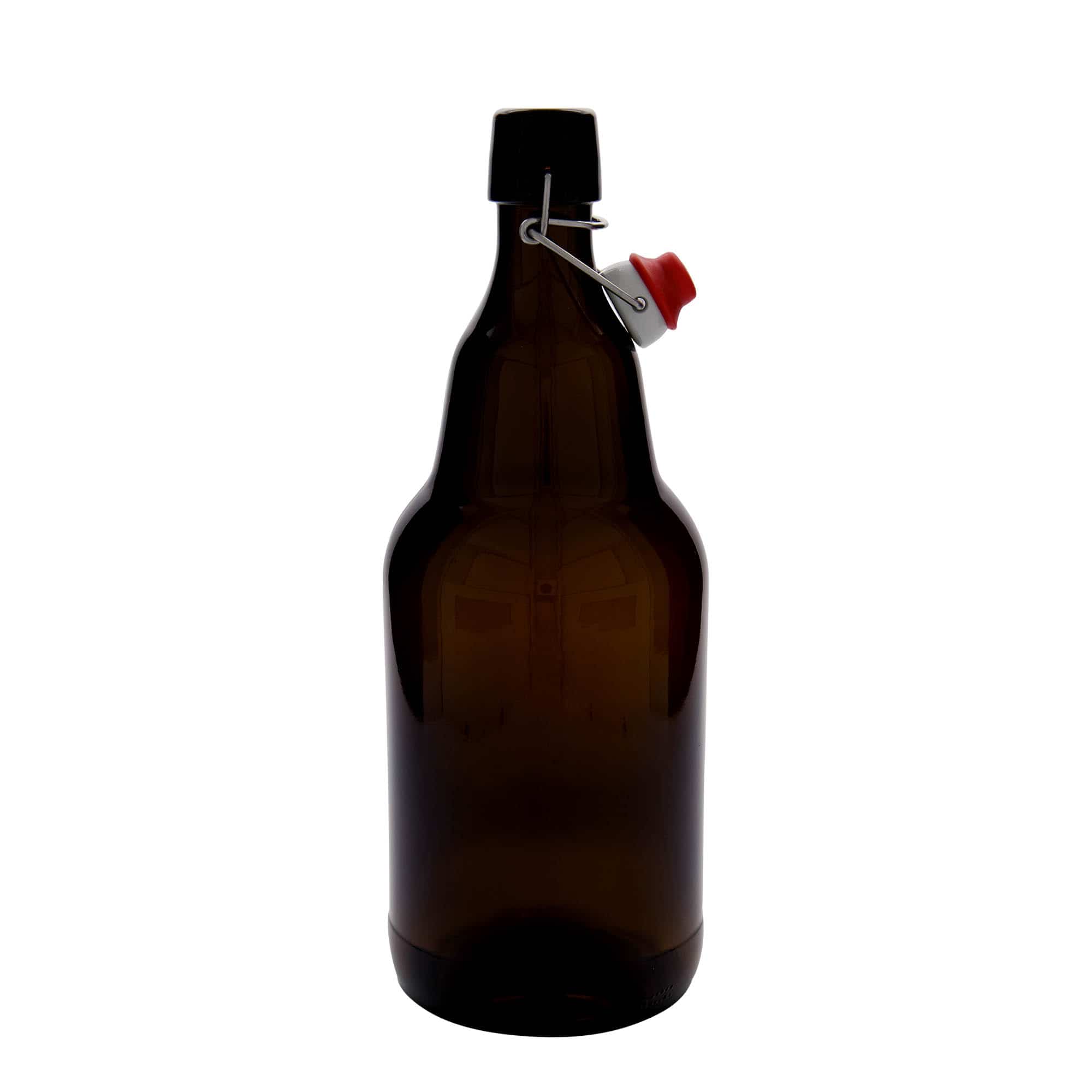 Flaša za pivo 2.000 ml, staklo, smeđa, otvor: Zatvarač sa žicom Flaša za pivo 2.000 ml, staklo, smeđa, otvor: Zatvarač sa žicom