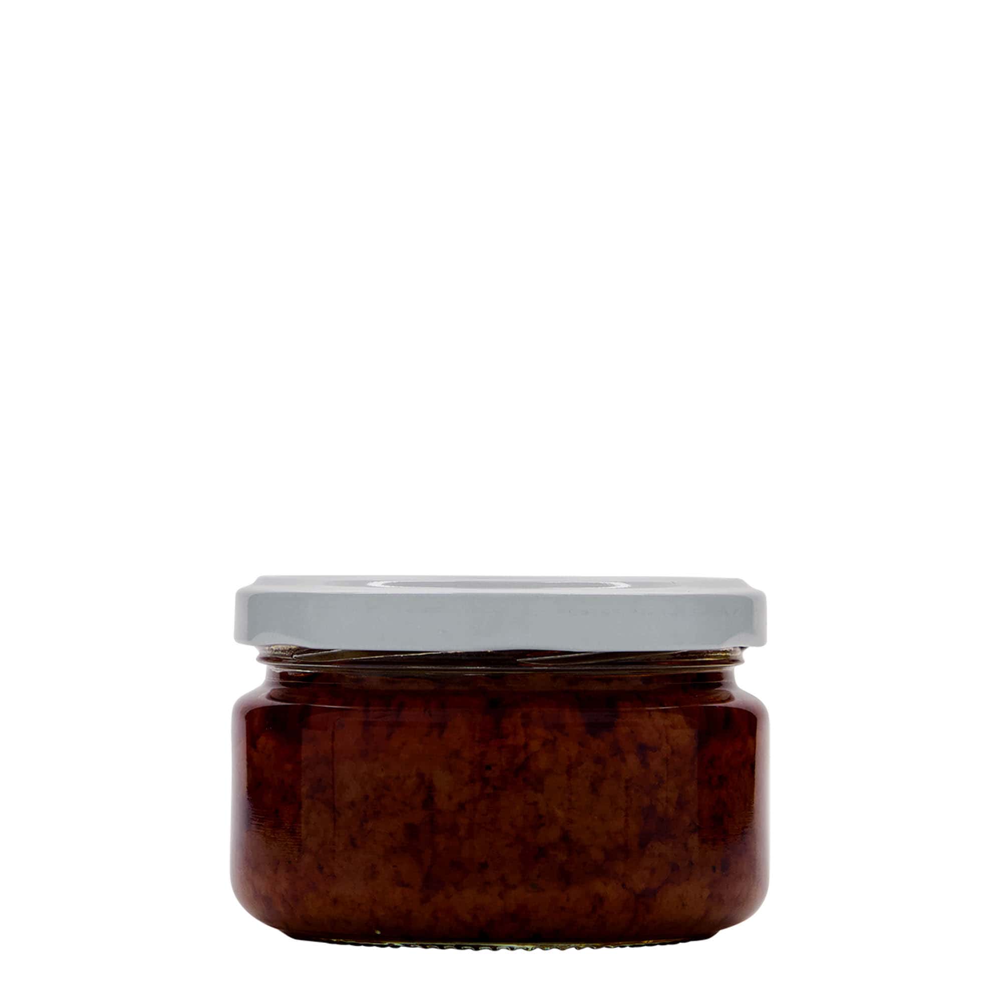 230 ml pljosnata okrugla staklenka, otvor: Twist-Off (TO 82)