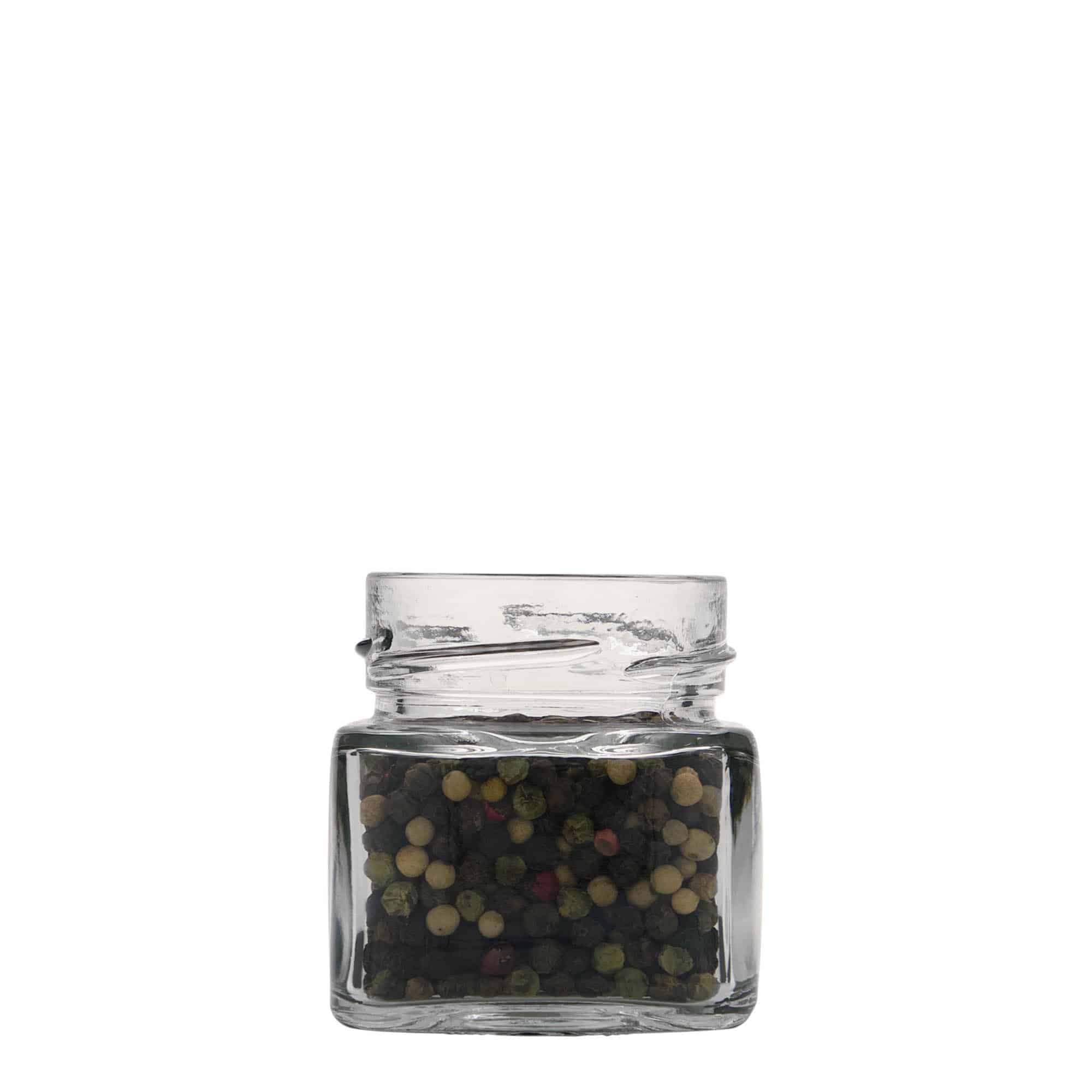 Četverougla staklenka 106 ml 'Ikarus', otvor: Deep-Twist-Off (DTO 58)