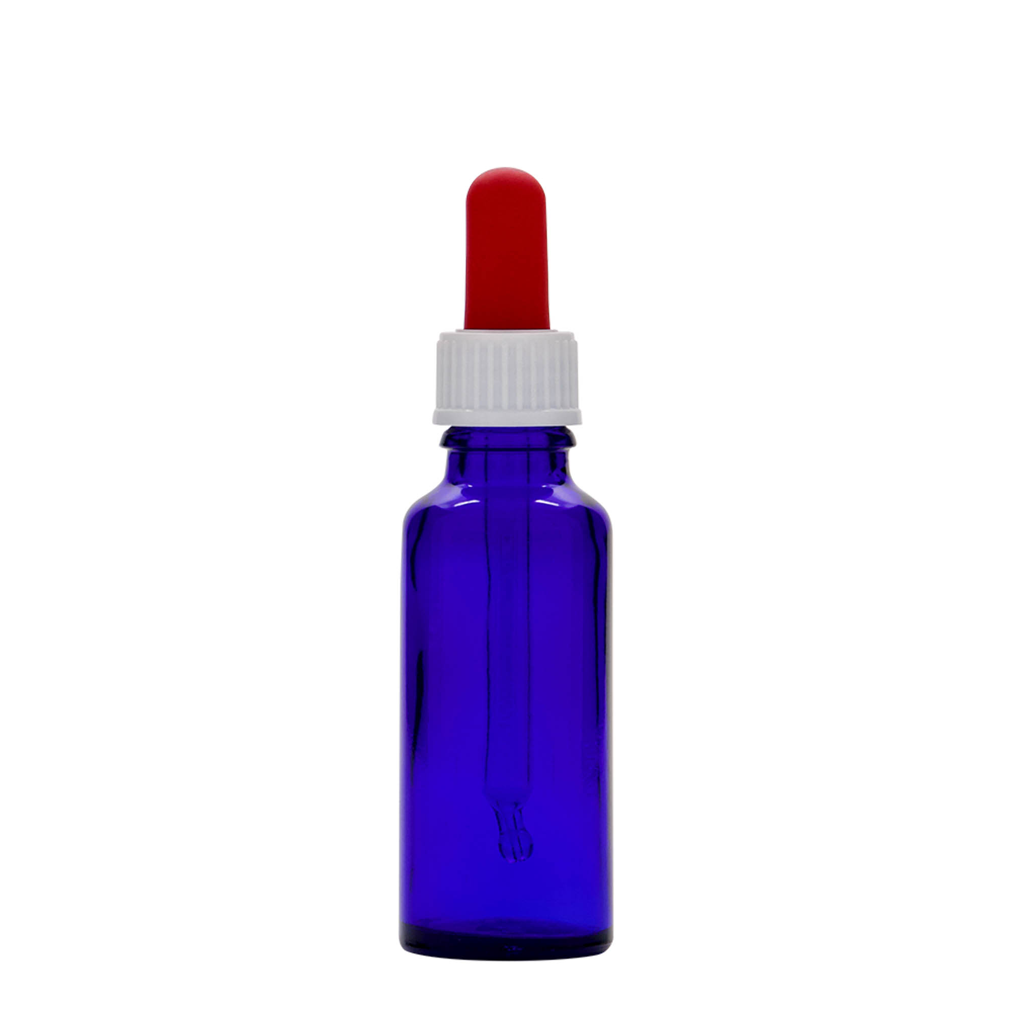 30 ml bočica s pipetom, medicinska, staklena, kraljevsko plavo-crvena, grlo: DIN 18 30 ml bočica s pipetom, medicinska, staklena, kraljevsko plavo-crvena, grlo: DIN 18