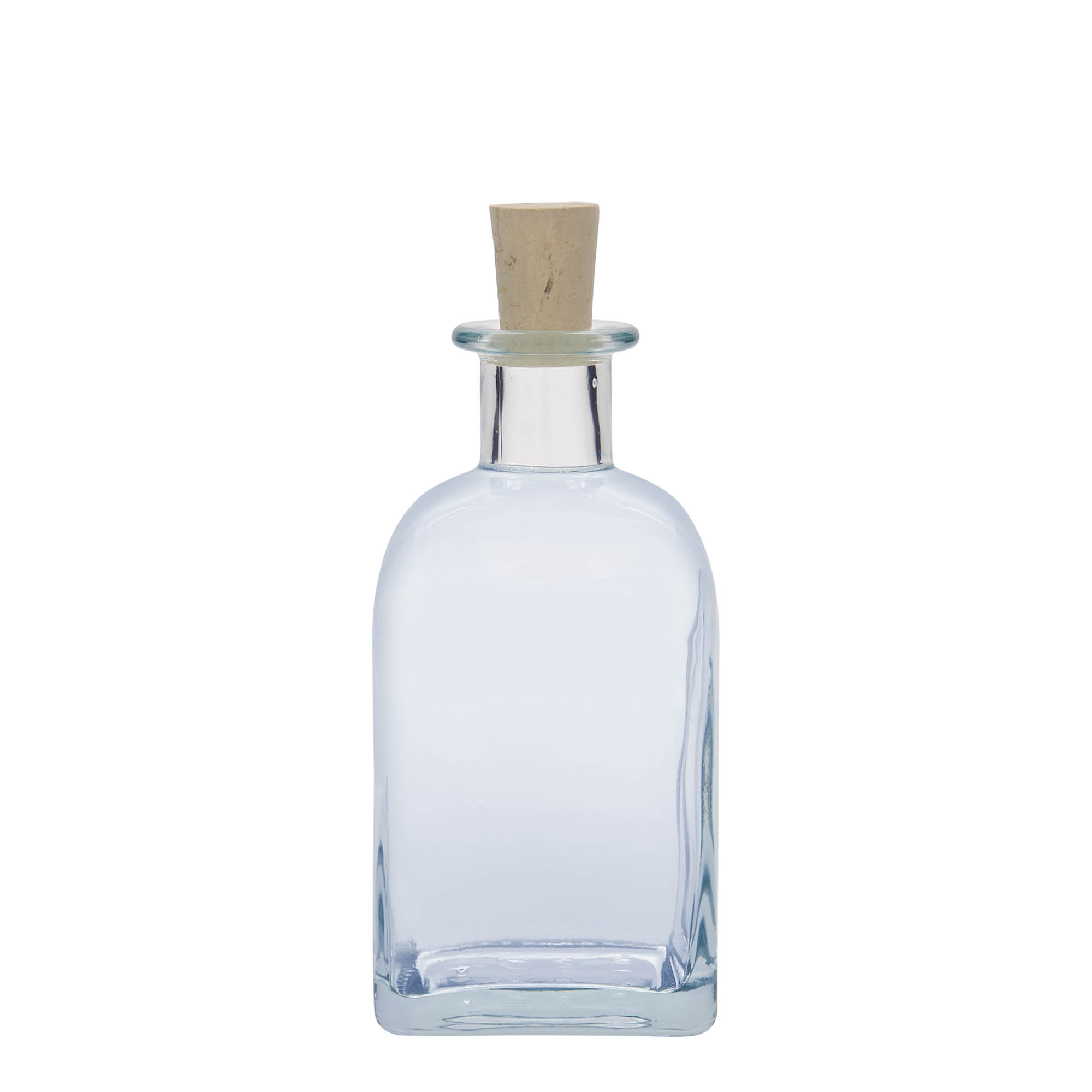 350 ml staklena boca Apotheker Carré, kvadratna, grlo: pluta