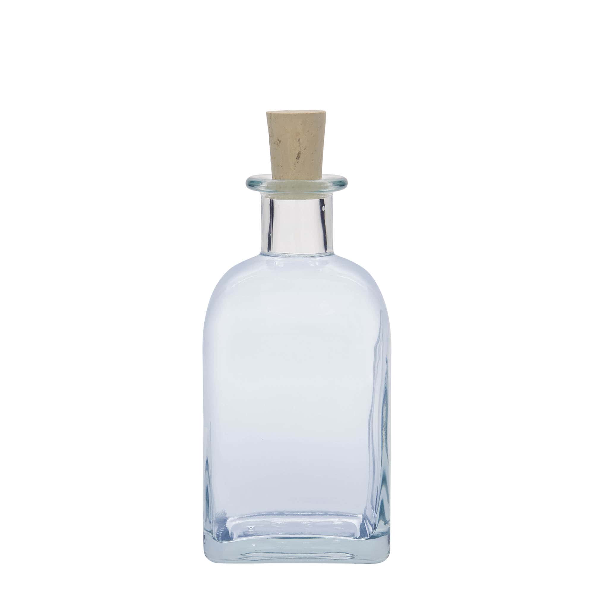350 ml staklena boca Apotheker Carré, kvadratna, grlo: pluta