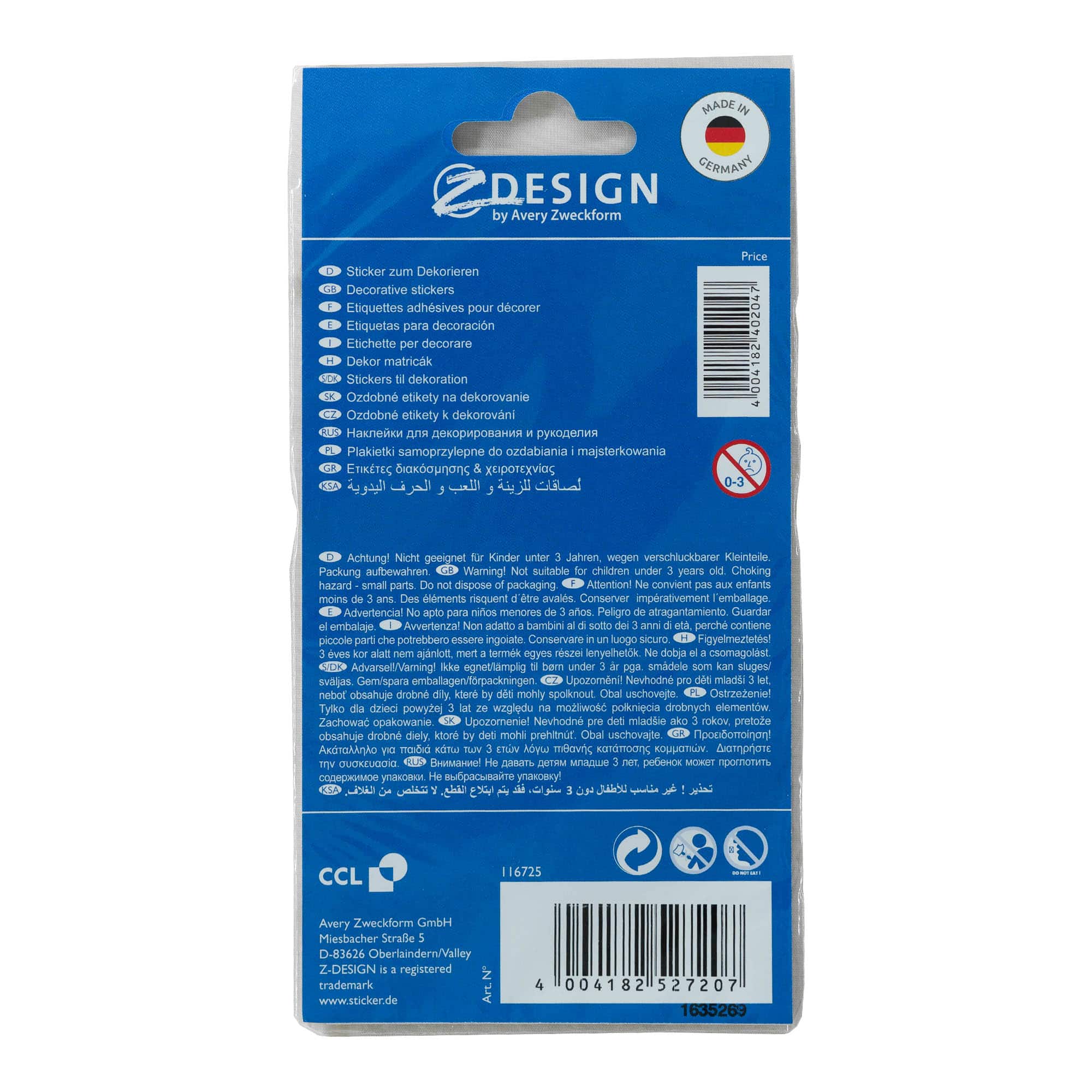 Zweckform naljepnice 'Božić', papir, zlatno-srebrna