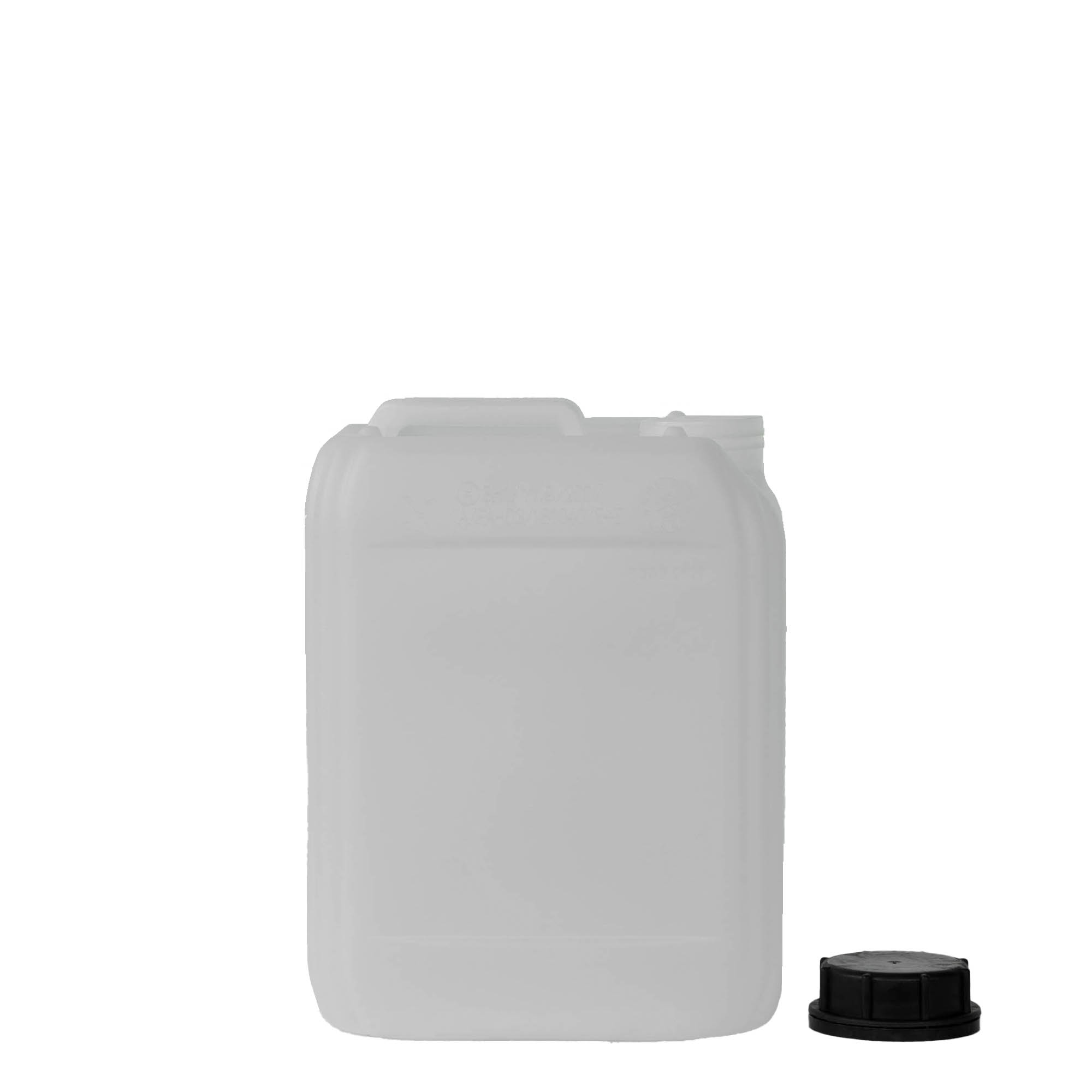 5 l kanister, pravougaoni, HDPE plastika, prirodni, otvor: ND 55