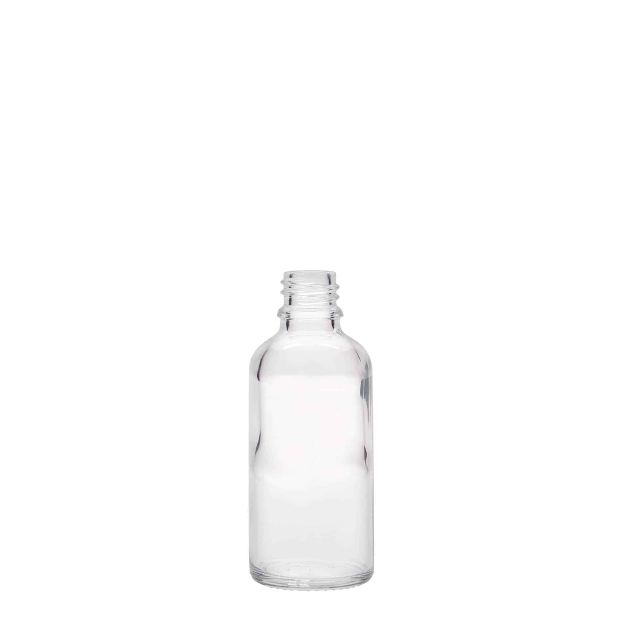 50 ml medicinska bočica, staklo, grlo: DIN 18