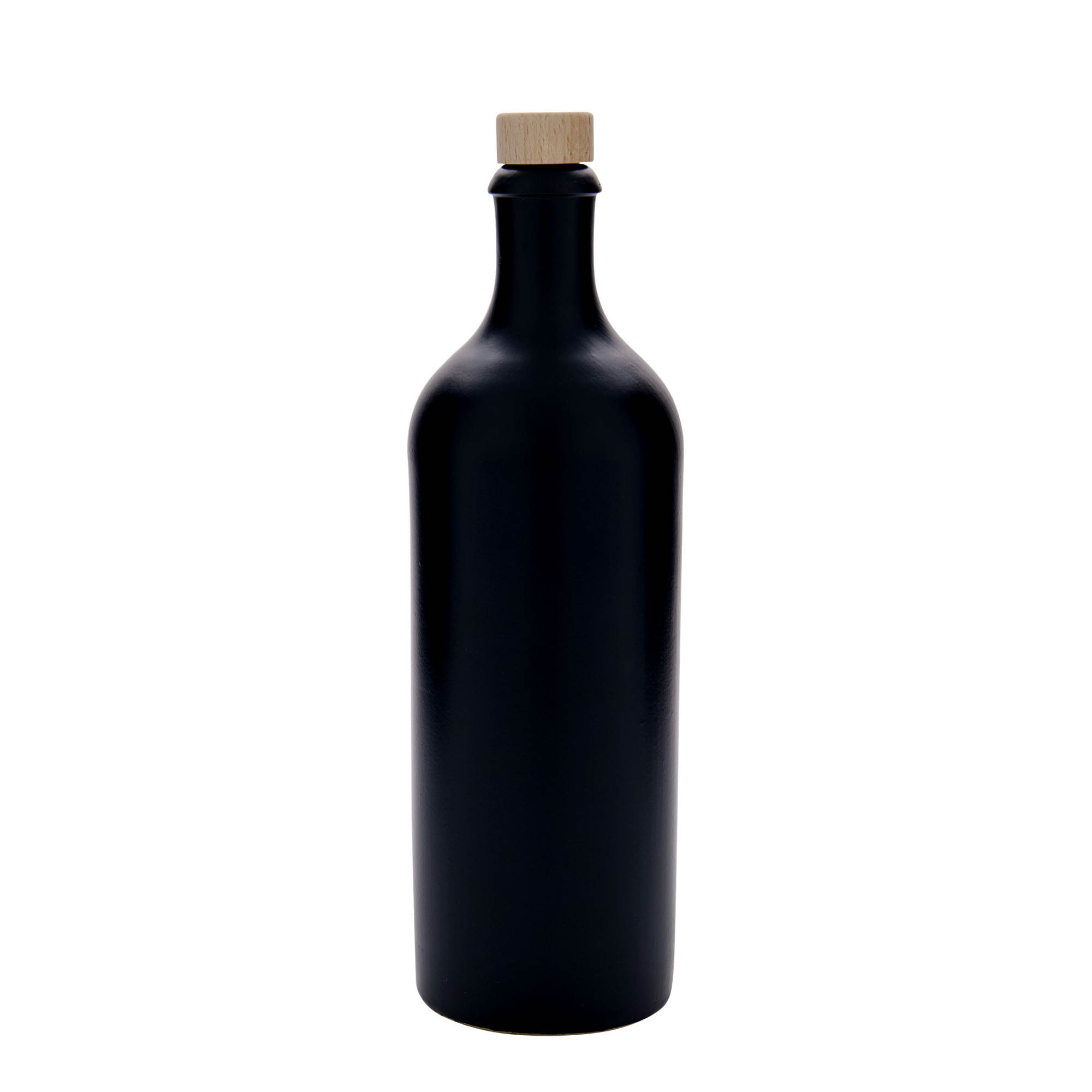 750 ml glineni vrč, kamenina, crni, otvor: pluta 750 ml glineni vrč, kamenina, crni, otvor: pluta