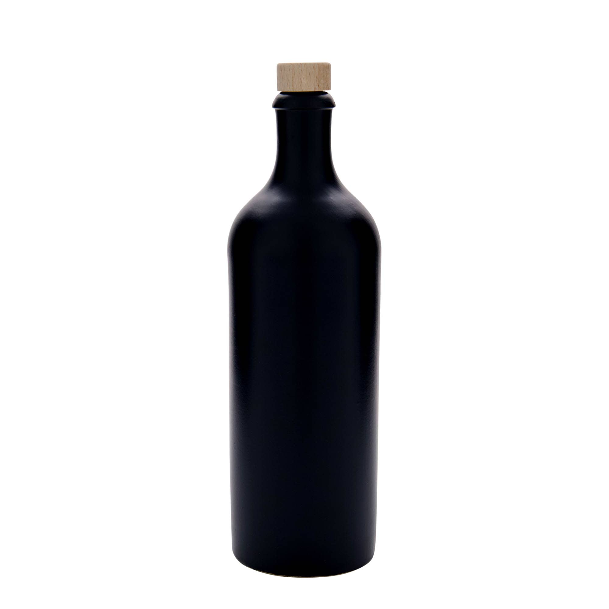 750 ml glineni vrč, kamenina, crni, otvor: pluta 750 ml glineni vrč, kamenina, crni, otvor: pluta