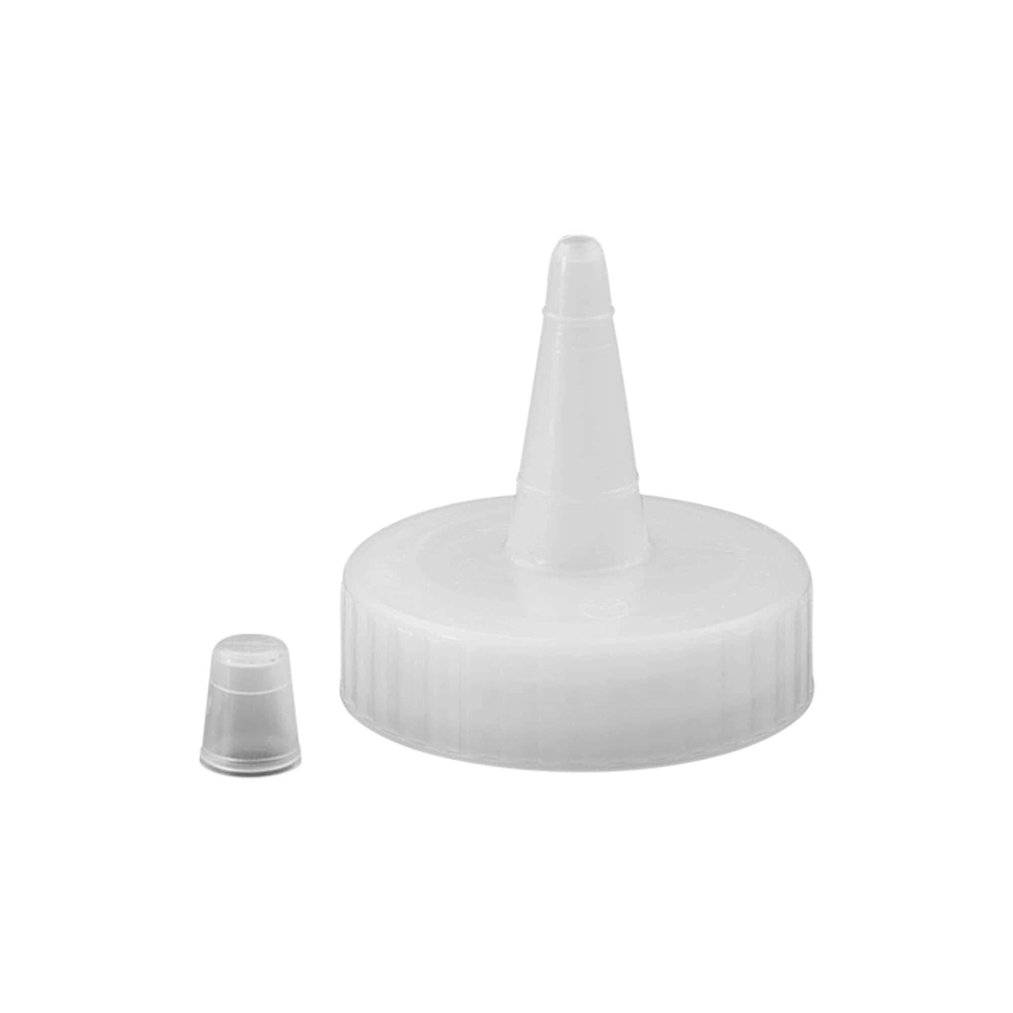 Zatvarač sa navojem, mlaznica za špric, PP-plastika, bijela, za otvor: 38/400