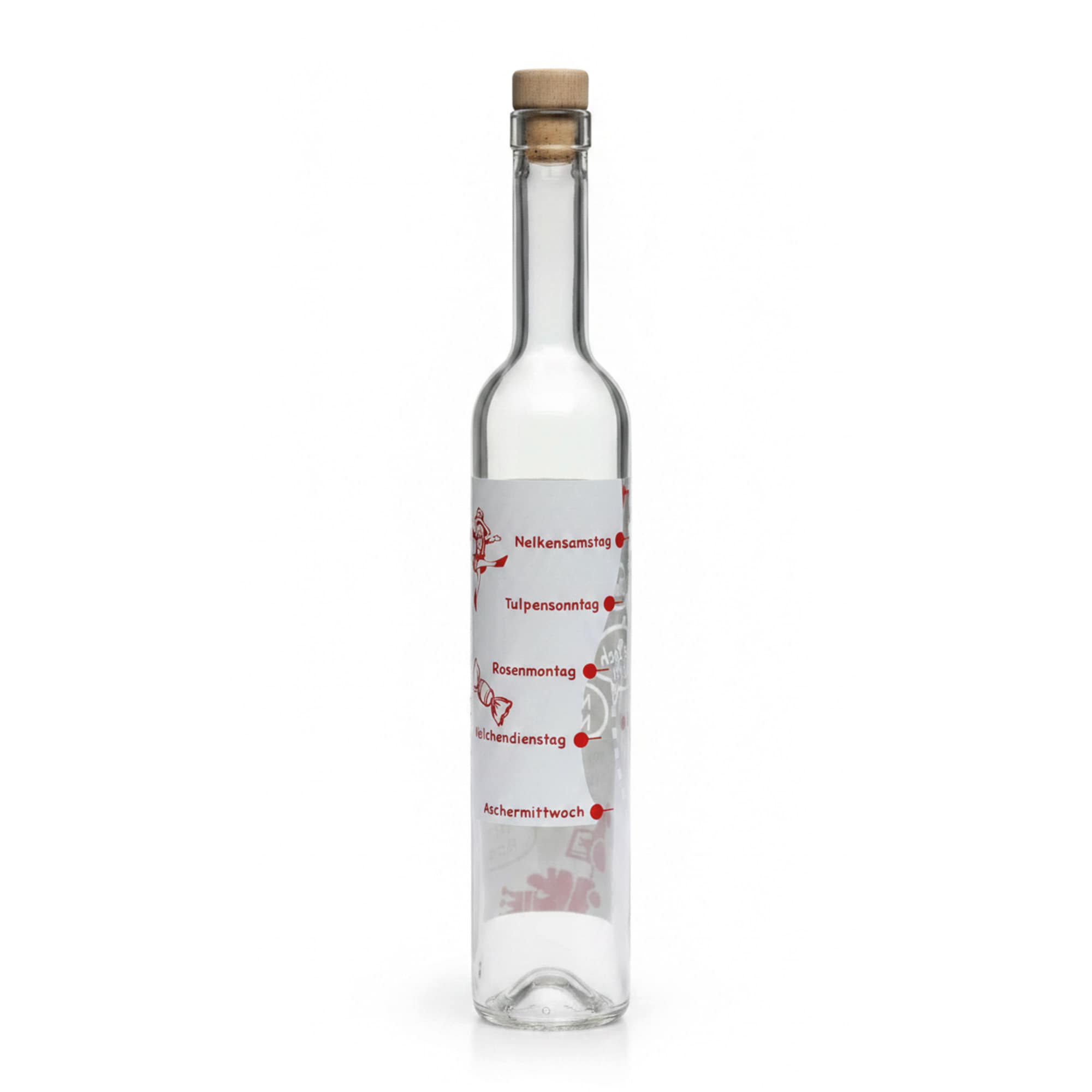 500 ml staklena boca Maximo s printom „Karneval“, otvor: čep