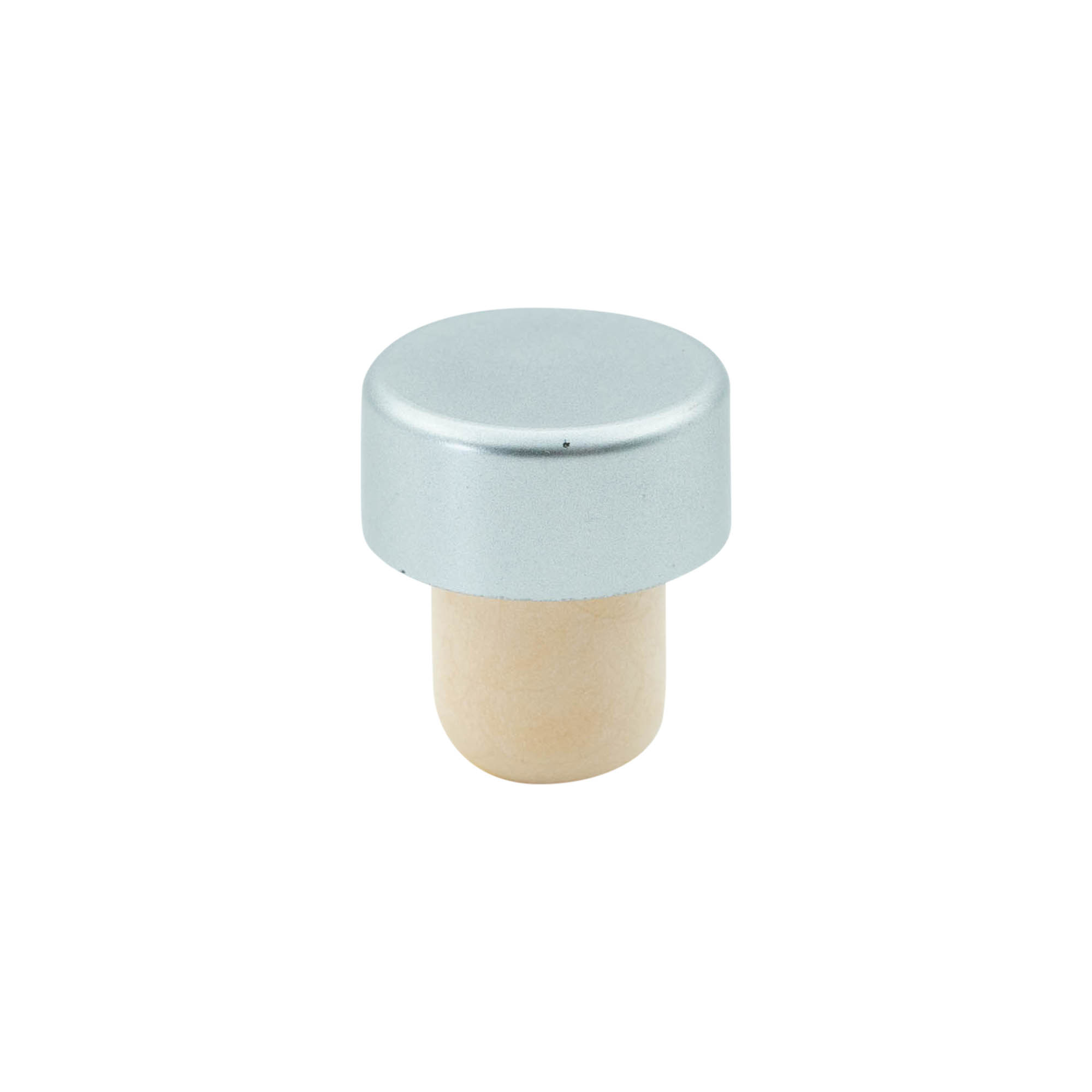 Čep s hvataljkom 19 mm, plastika, srebrni, za otvor: čep Čep s hvataljkom 19 mm, plastika, srebrni, za otvor: čep