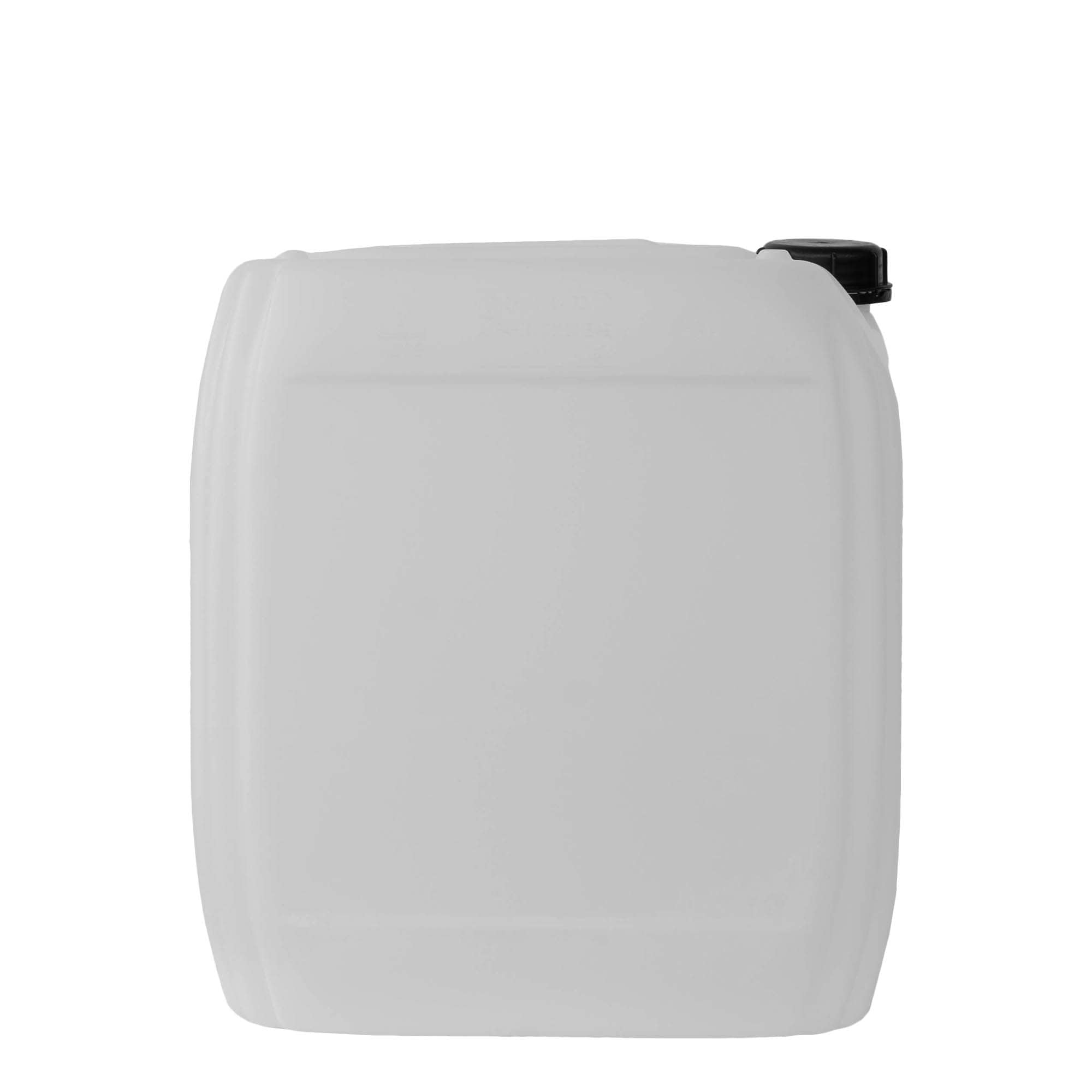 25 l kanister, pravougaoni, HDPE plastika, prirodno, otvor: ND 60