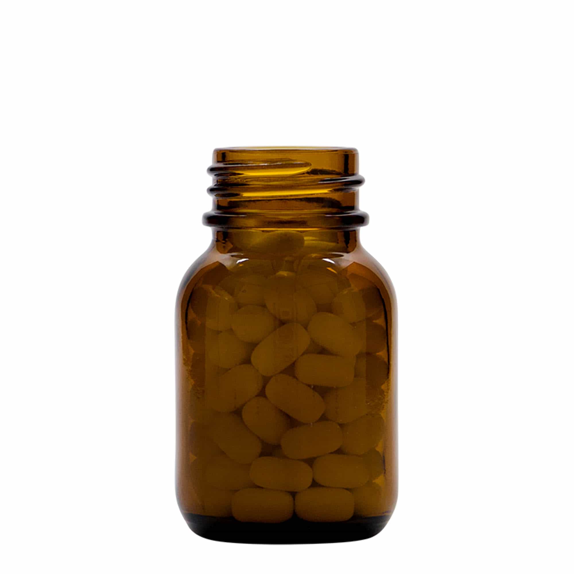 Staklenka sa širokim vratom 50 ml, smeđa, otvor: DIN 32