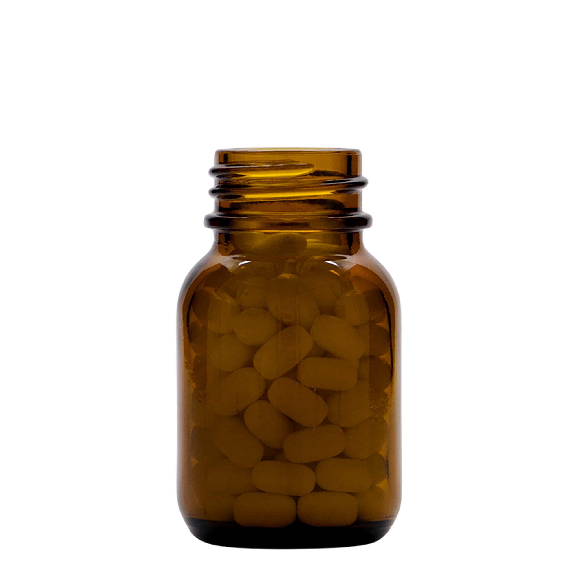 50 ml staklena boca širokog grla, smeđa, grlo: DIN 32 50 ml staklena boca širokog grla, smeđa, grlo: DIN 32