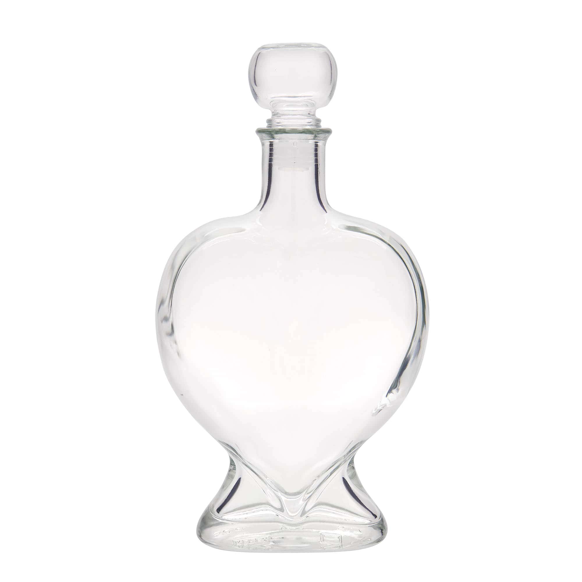 500 ml staklena boca „Srce“, grlo: čep